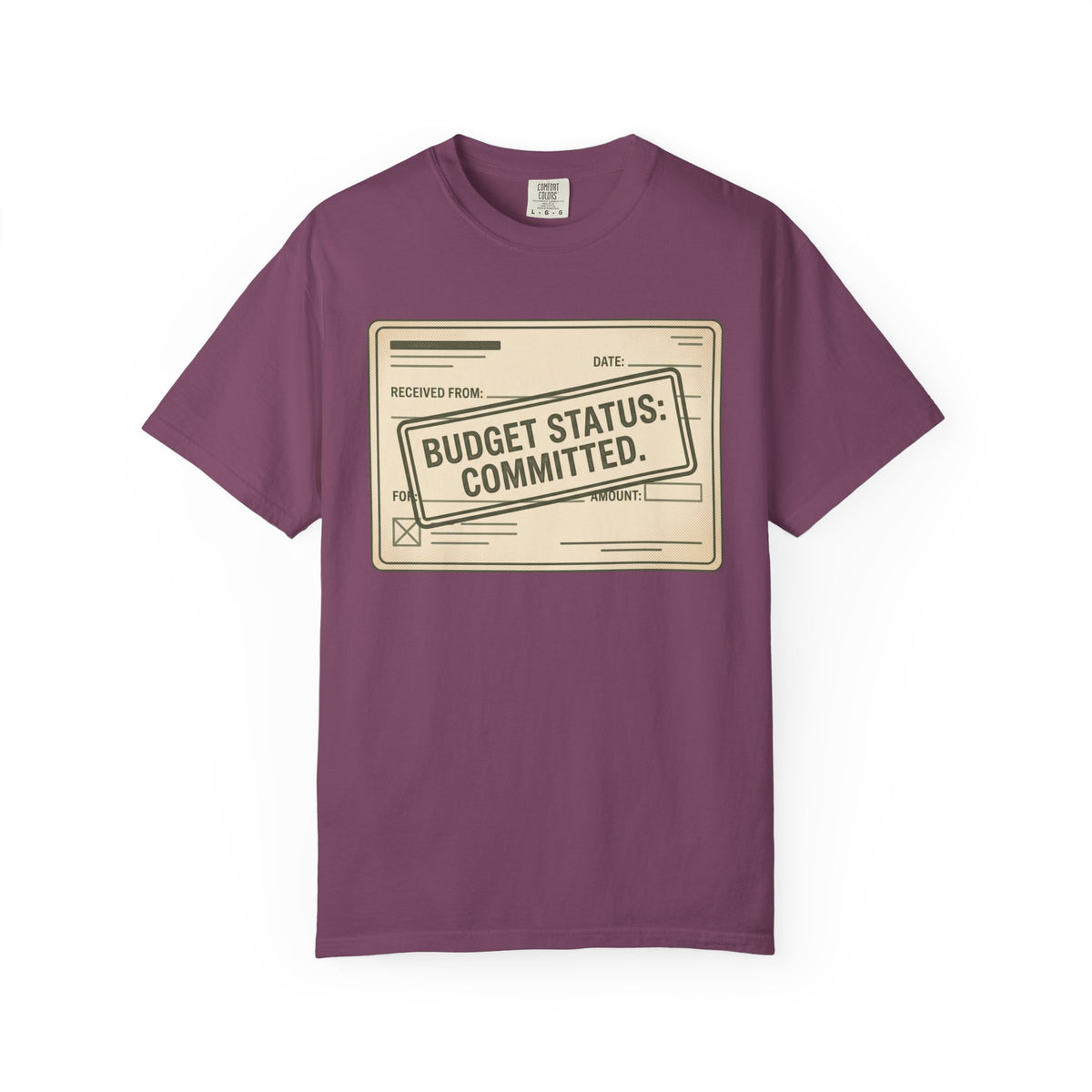 Budget Status: Committed. Illustrated T-shirt