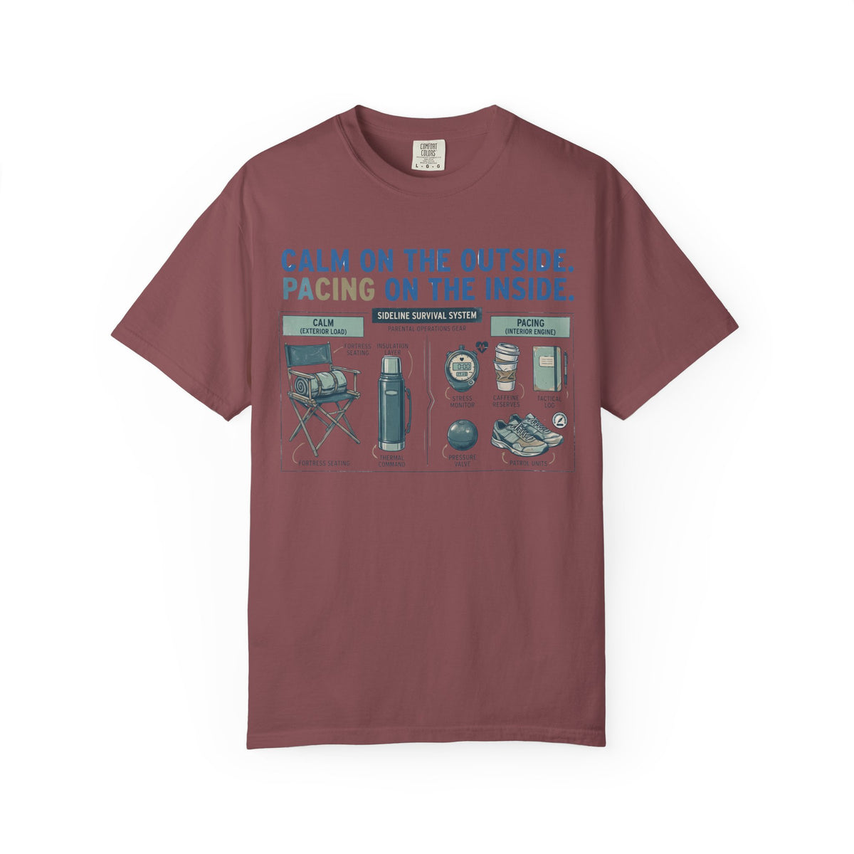 Calm On The Outside. Pacing On The Inside. Field Guide T-shirt
