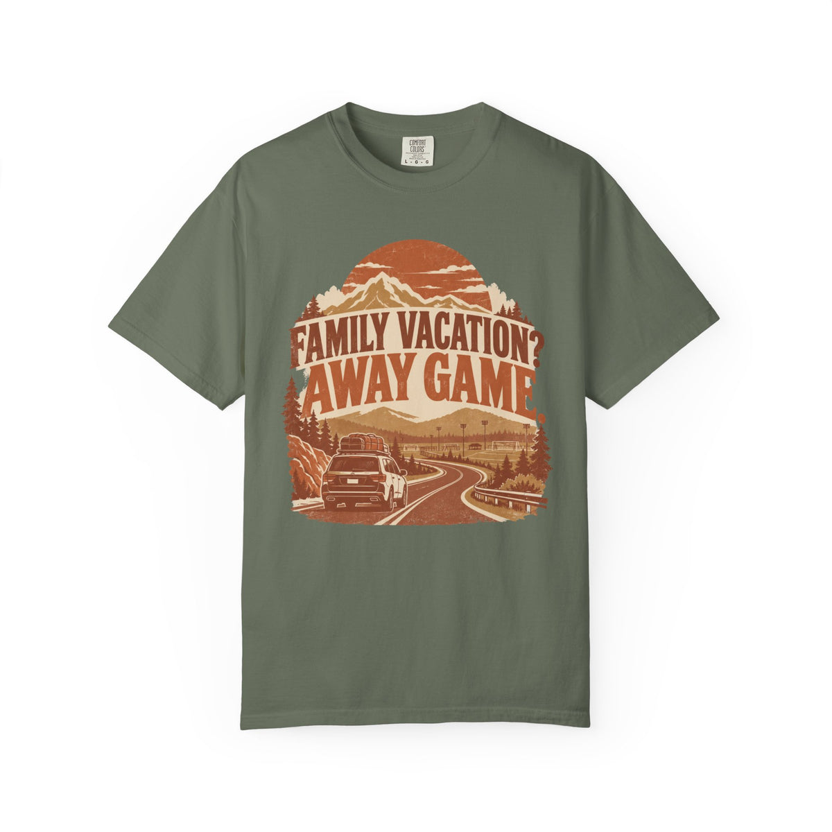 Family Vacation? Away Game. Illustrated T-shirt