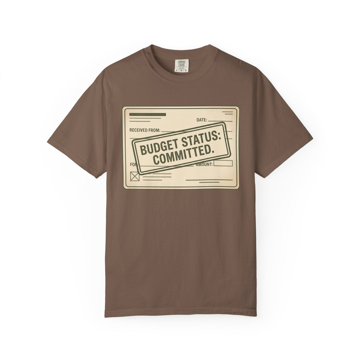 Budget Status: Committed. Illustrated T-shirt