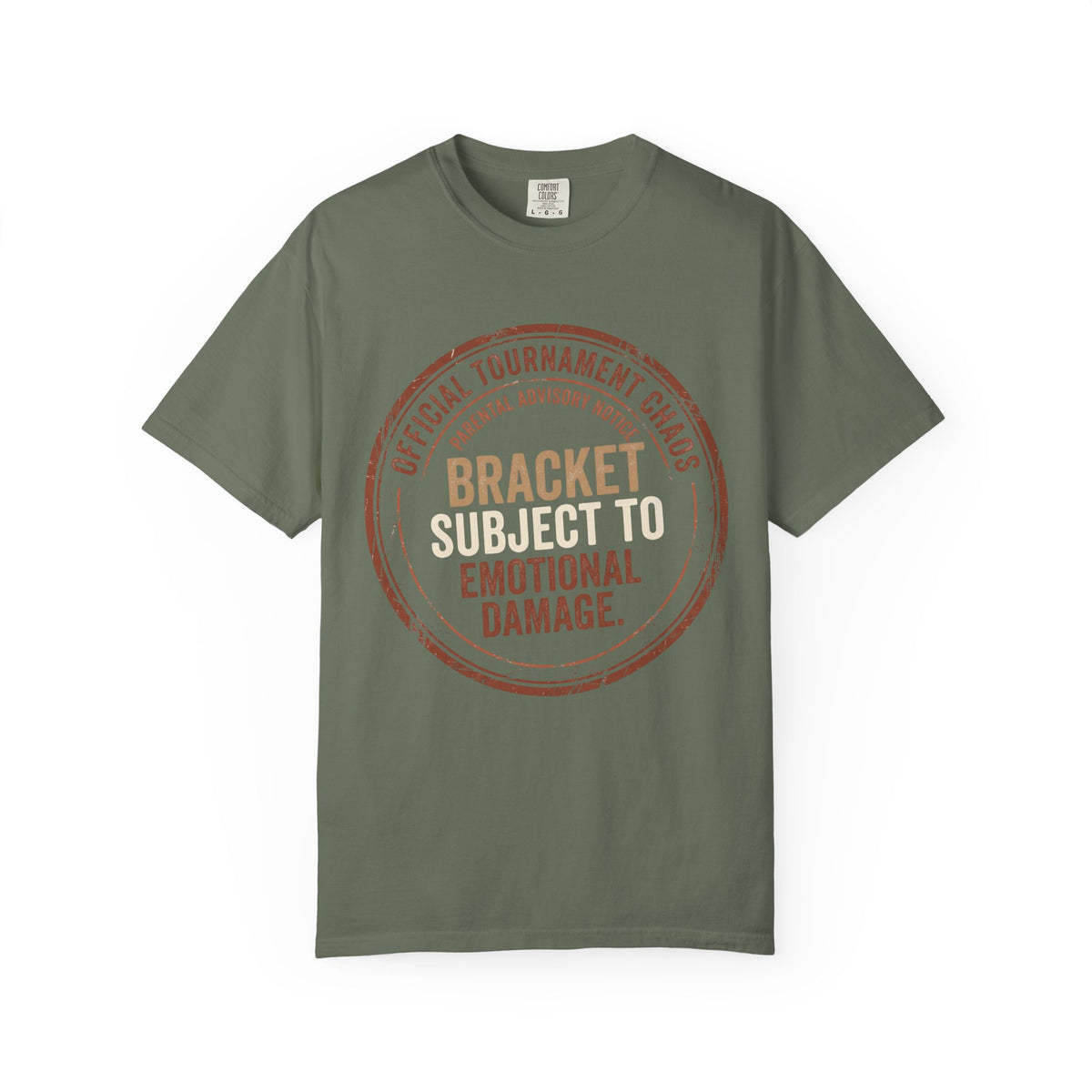 Bracket Subject To Emotional Damage. Typography T-shirt