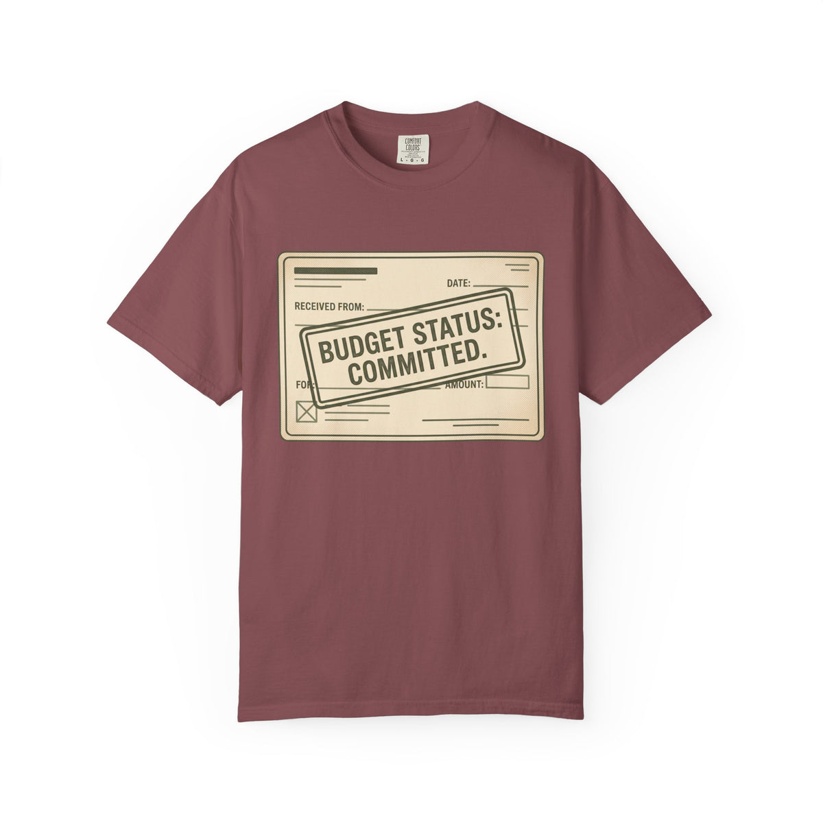 Budget Status: Committed. Illustrated T-shirt