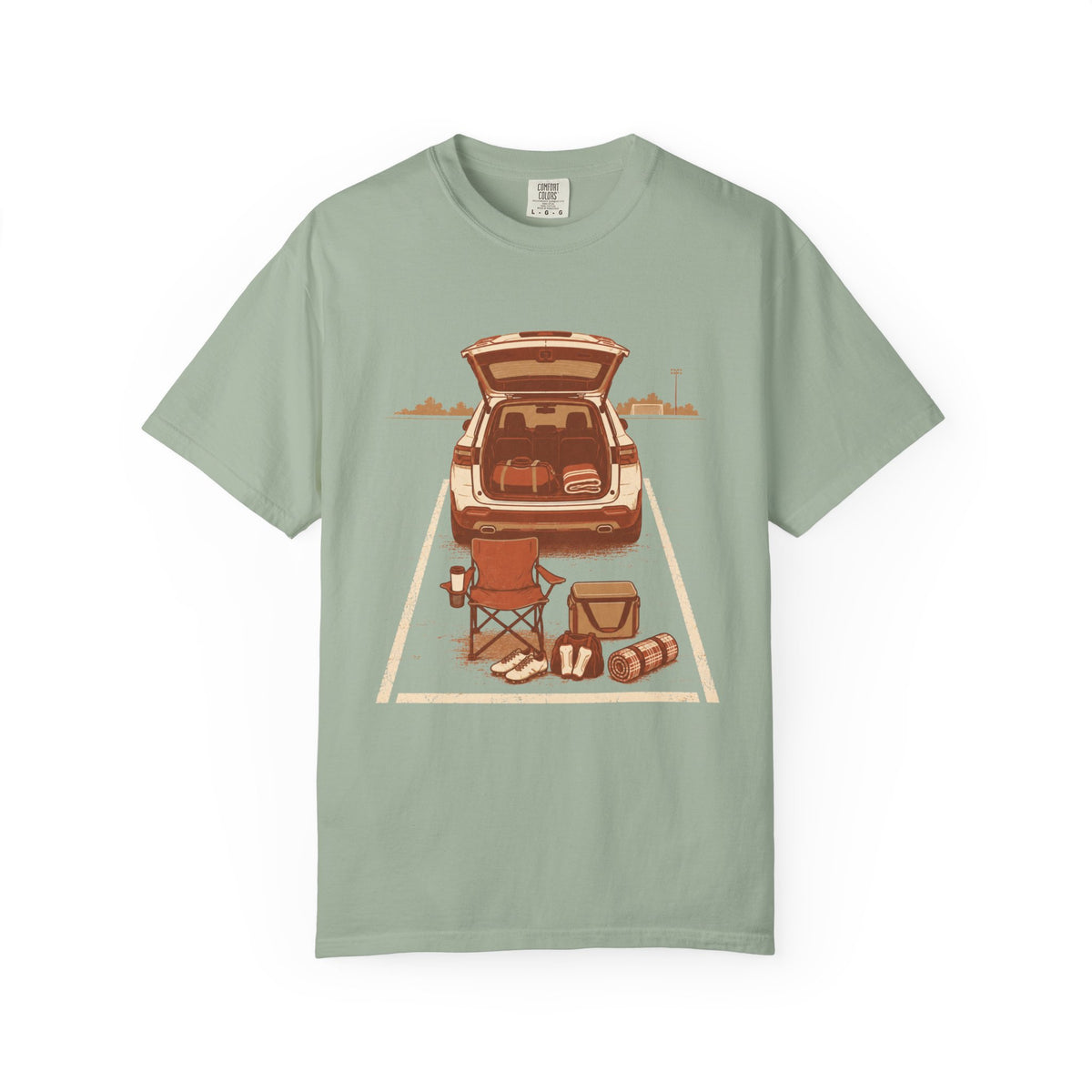 Parking Lot Base Camp Art Graphic T-shirt
