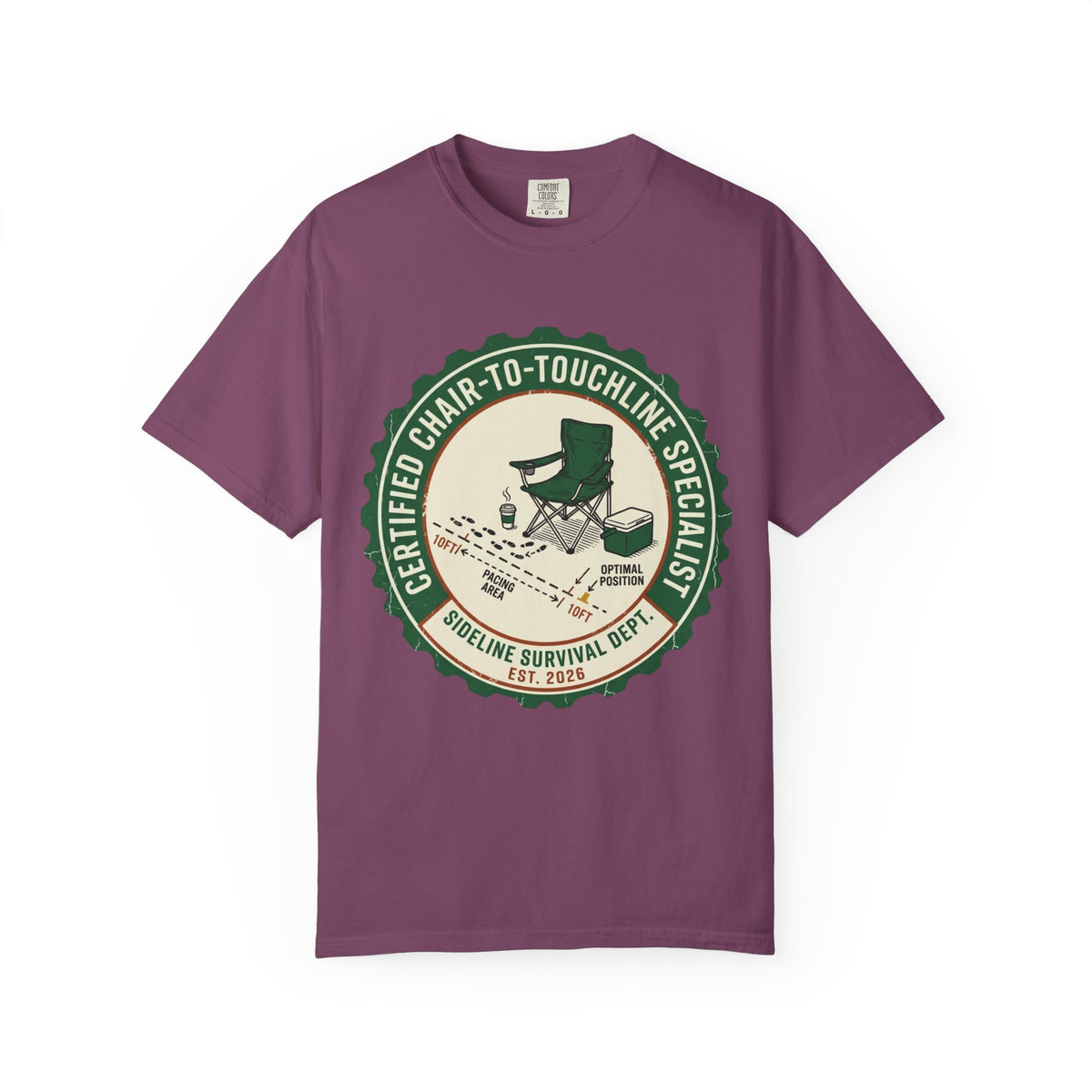 Certified Chair-To-Touchline Specialist Art Graphic T-shirt