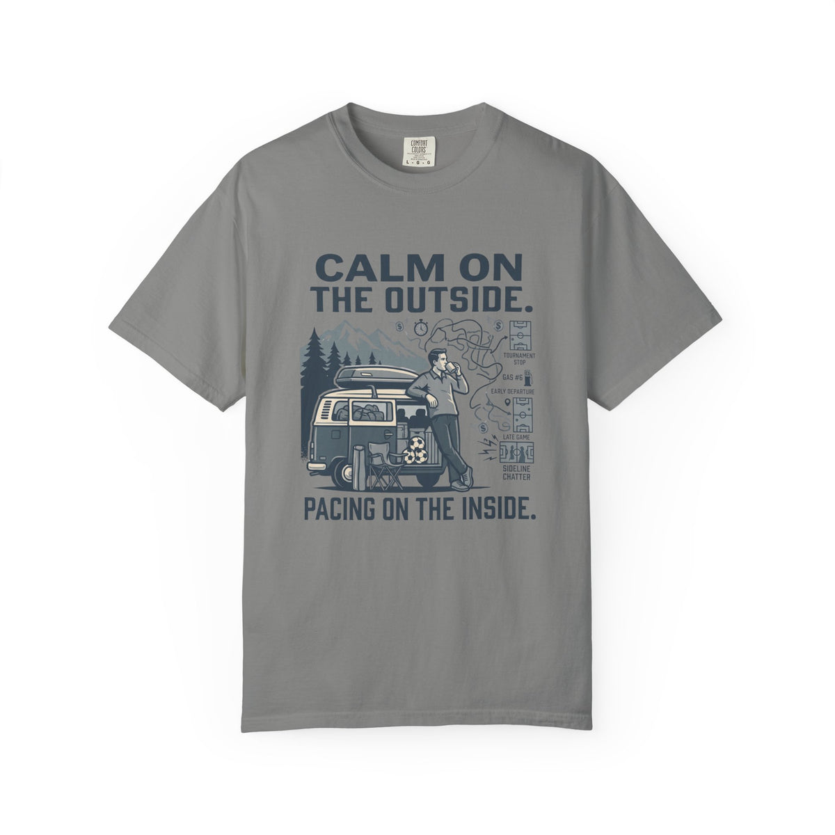 Calm On The Outside. Pacing On The Inside. Illustrated T-shirt