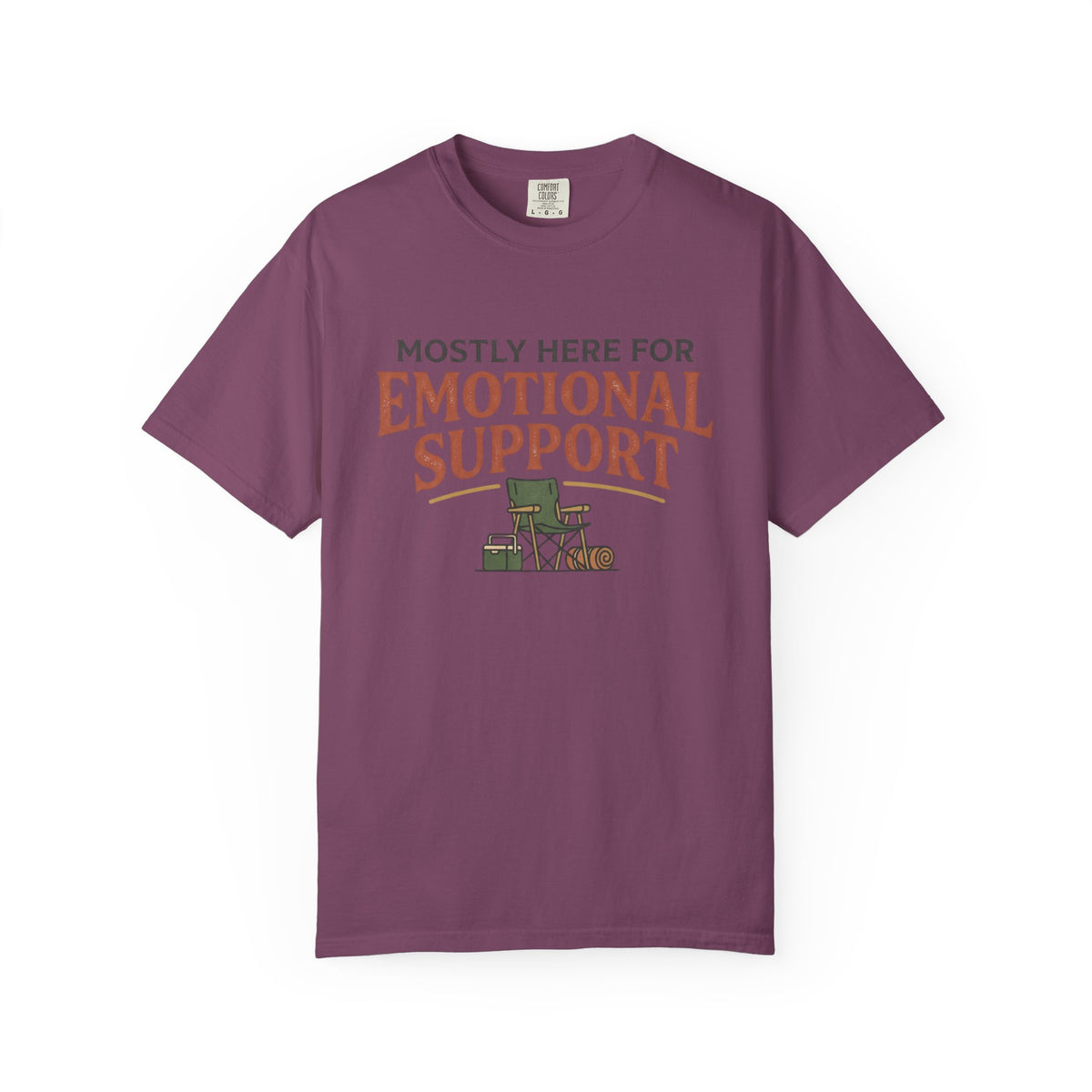 Mostly Here For Emotional Support Illustrated T-shirt