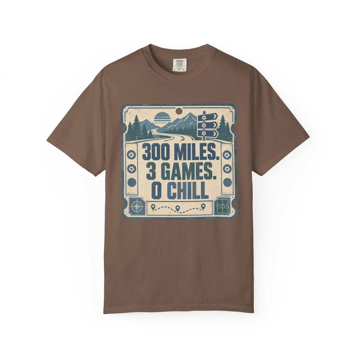 300 Miles. 3 Games. 0 Chill Illustrated T-shirt