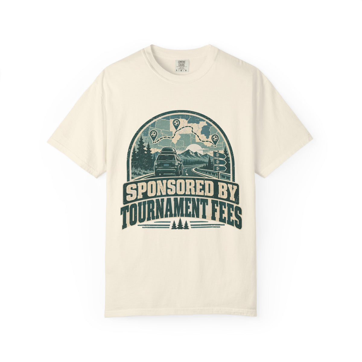 Sponsored By Tournament Fees Illustrated T-shirt