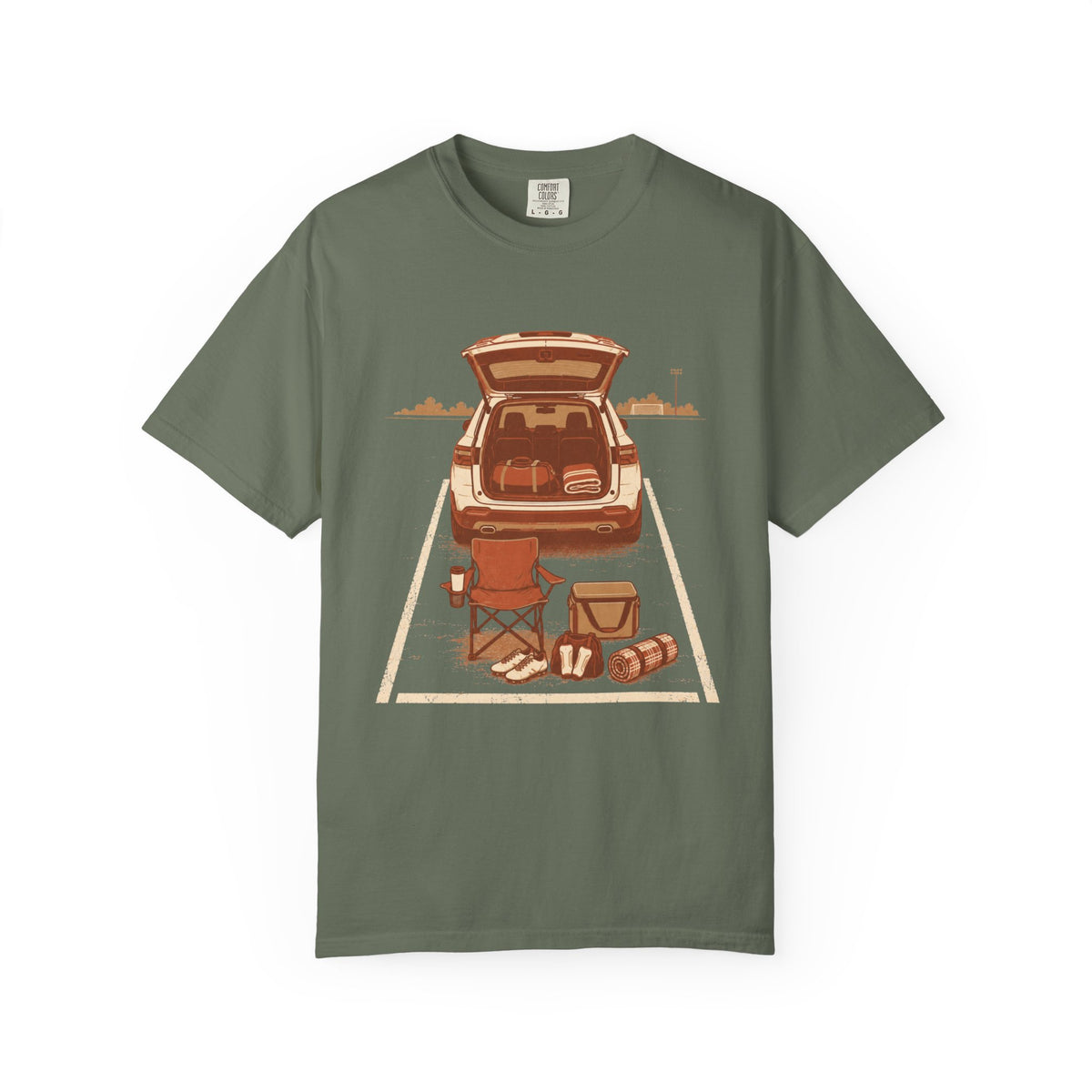 Parking Lot Base Camp Art Graphic T-shirt