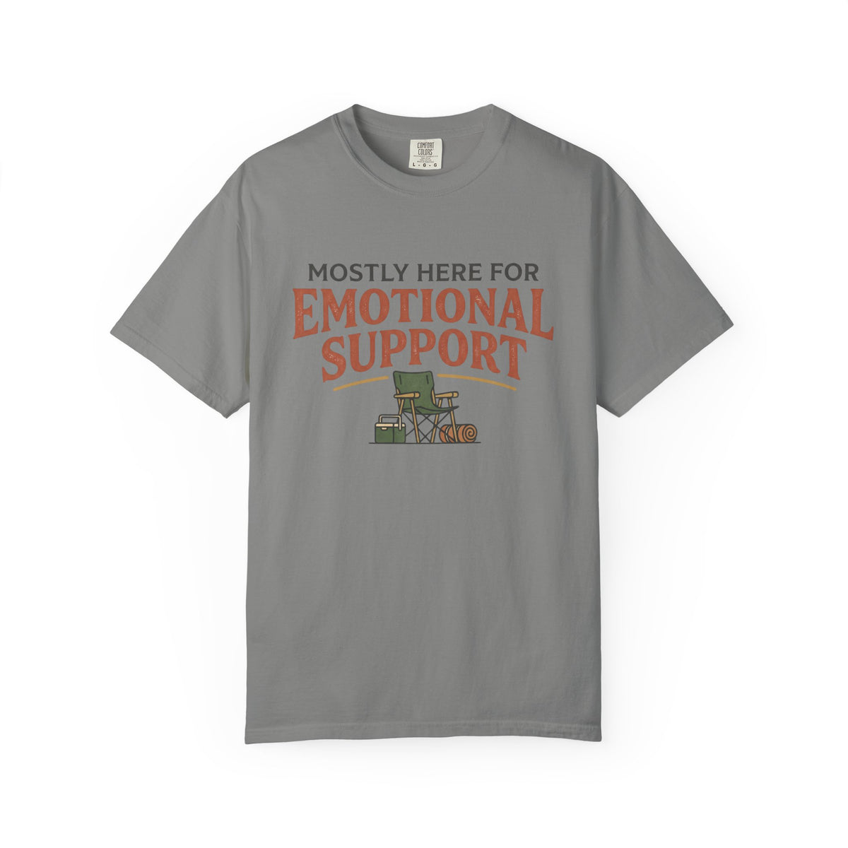 Mostly Here For Emotional Support Illustrated T-shirt