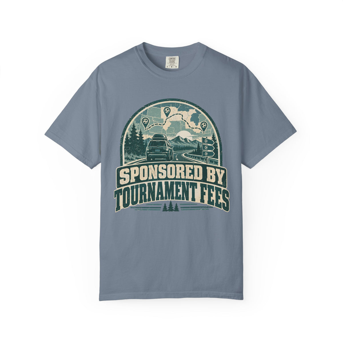 Sponsored By Tournament Fees Illustrated T-shirt