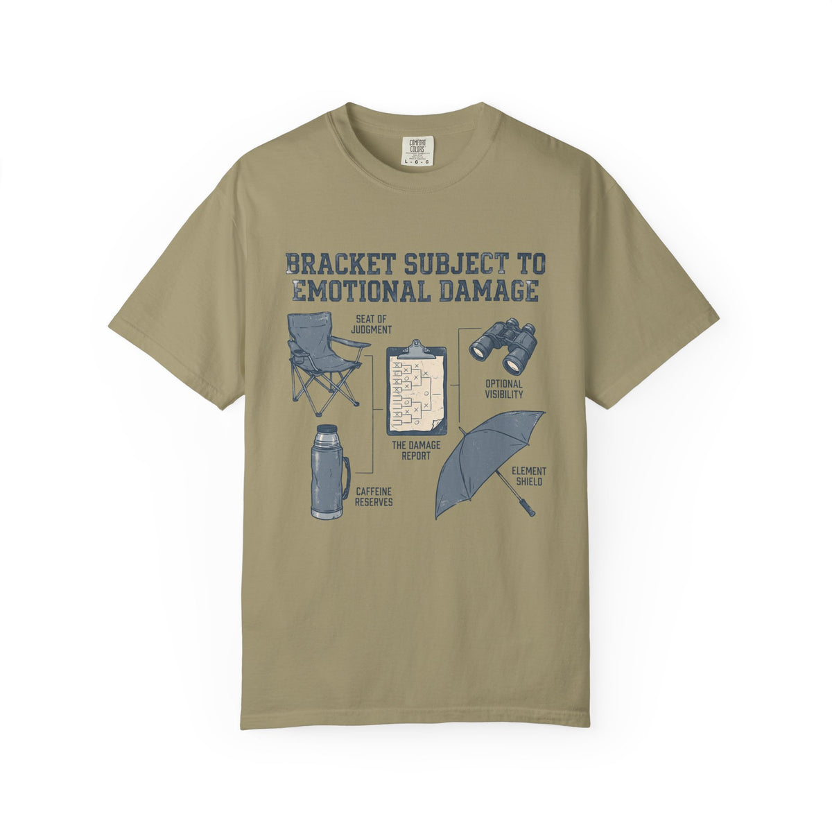 Bracket Subject To Emotional Damage. Field Guide T-shirt