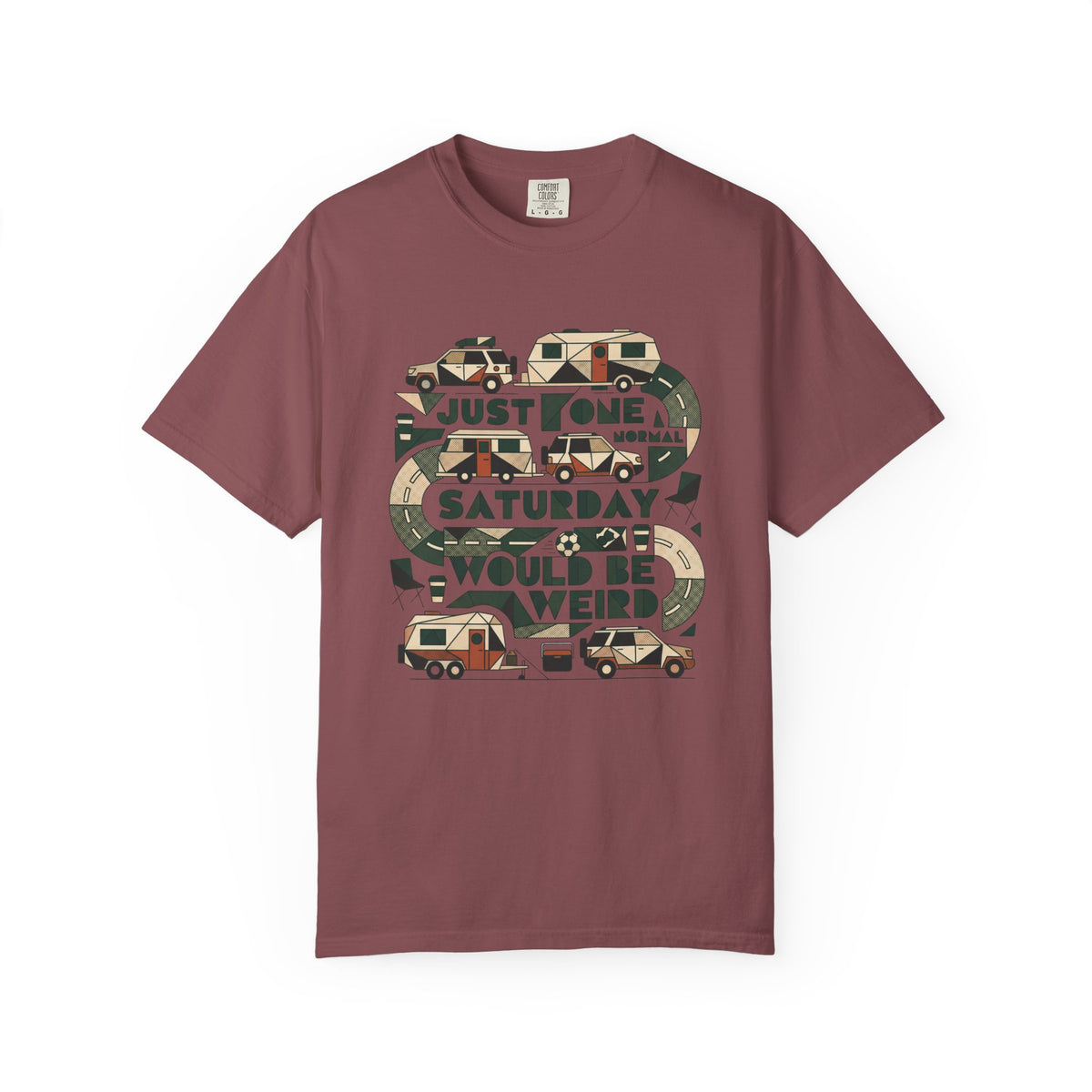 Just One Normal Saturday Would Be Weird Illustrated T-shirt