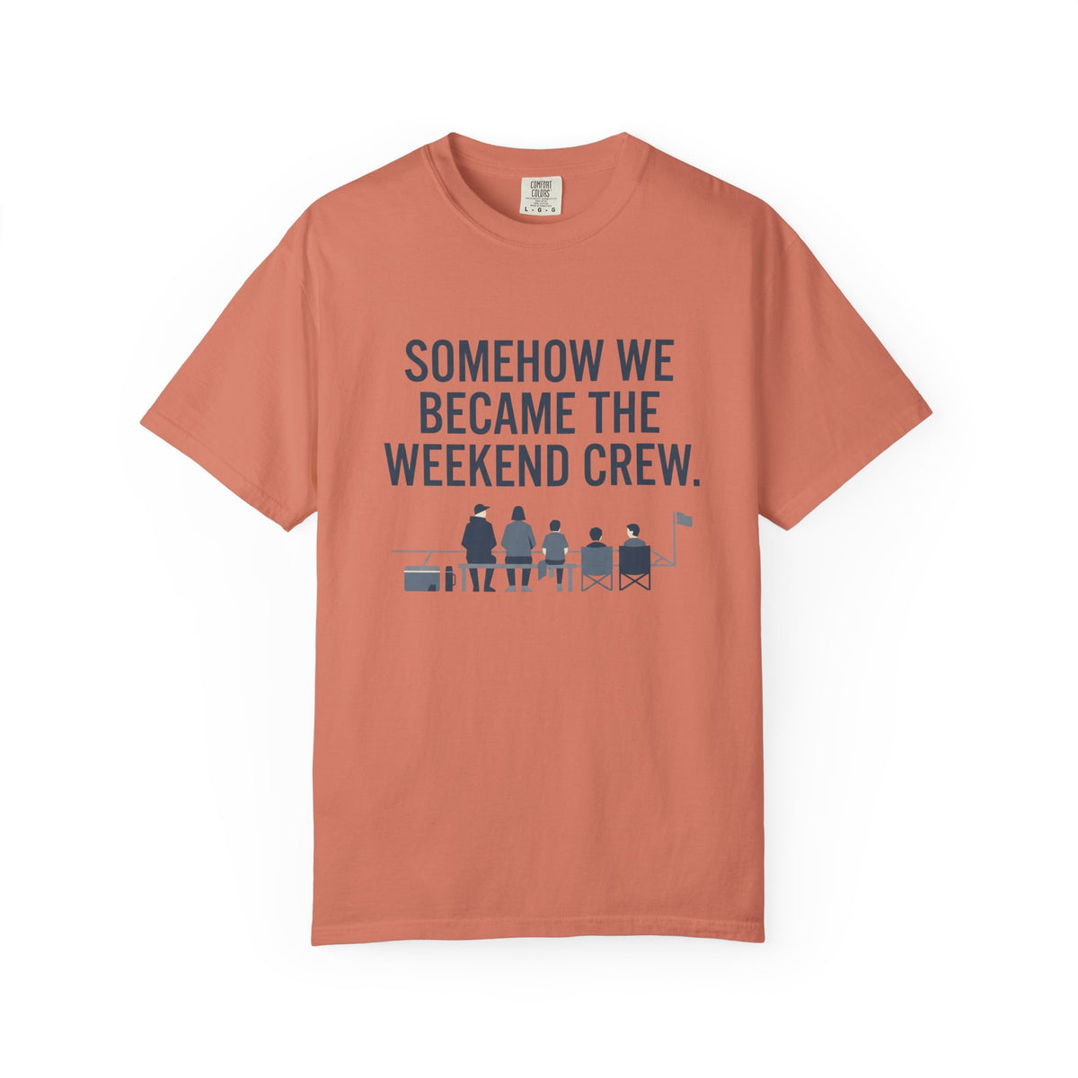 Somehow We Became The Weekend Crew. Illustrated T-shirt