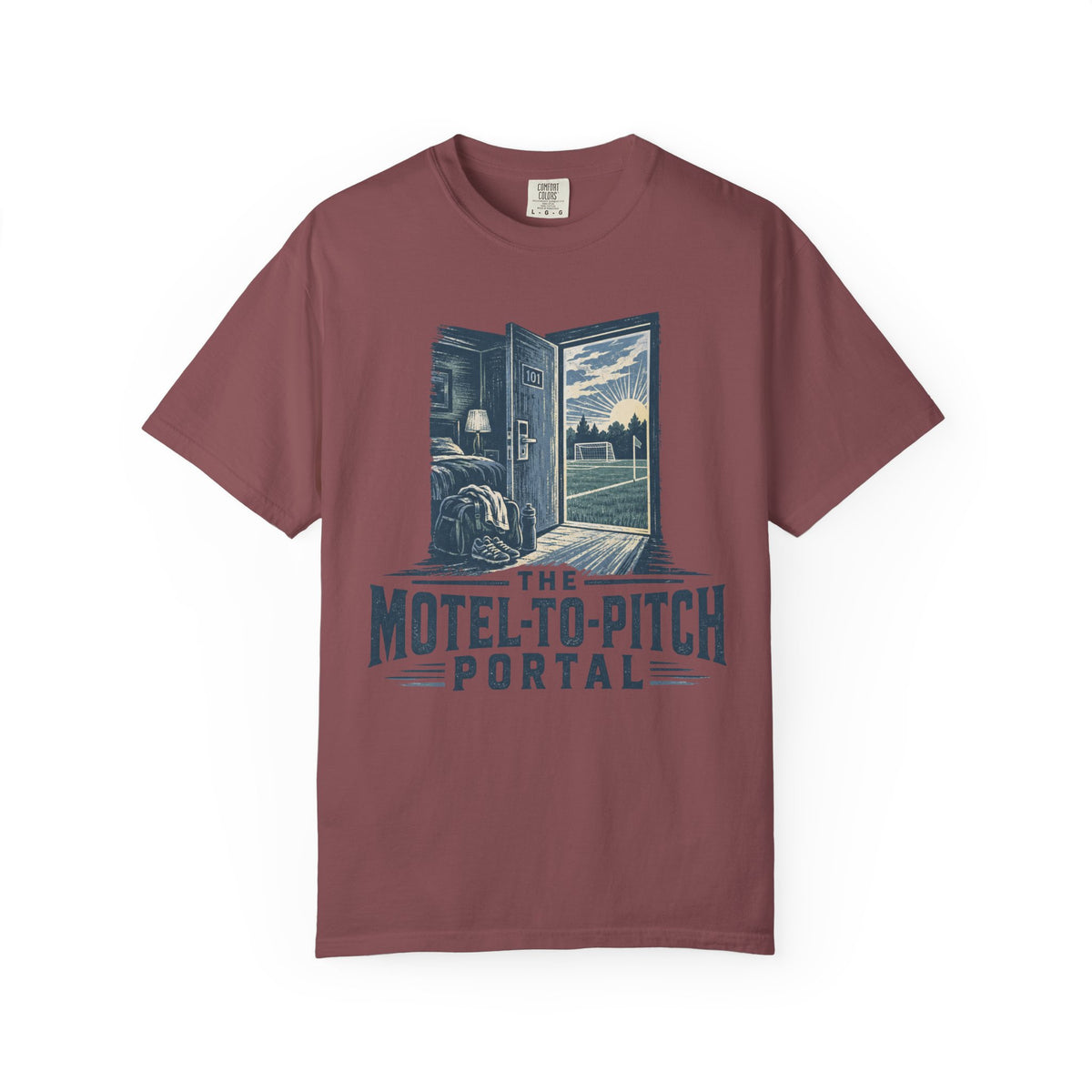 The Motel-To-Pitch Portal Illustrated T-shirt