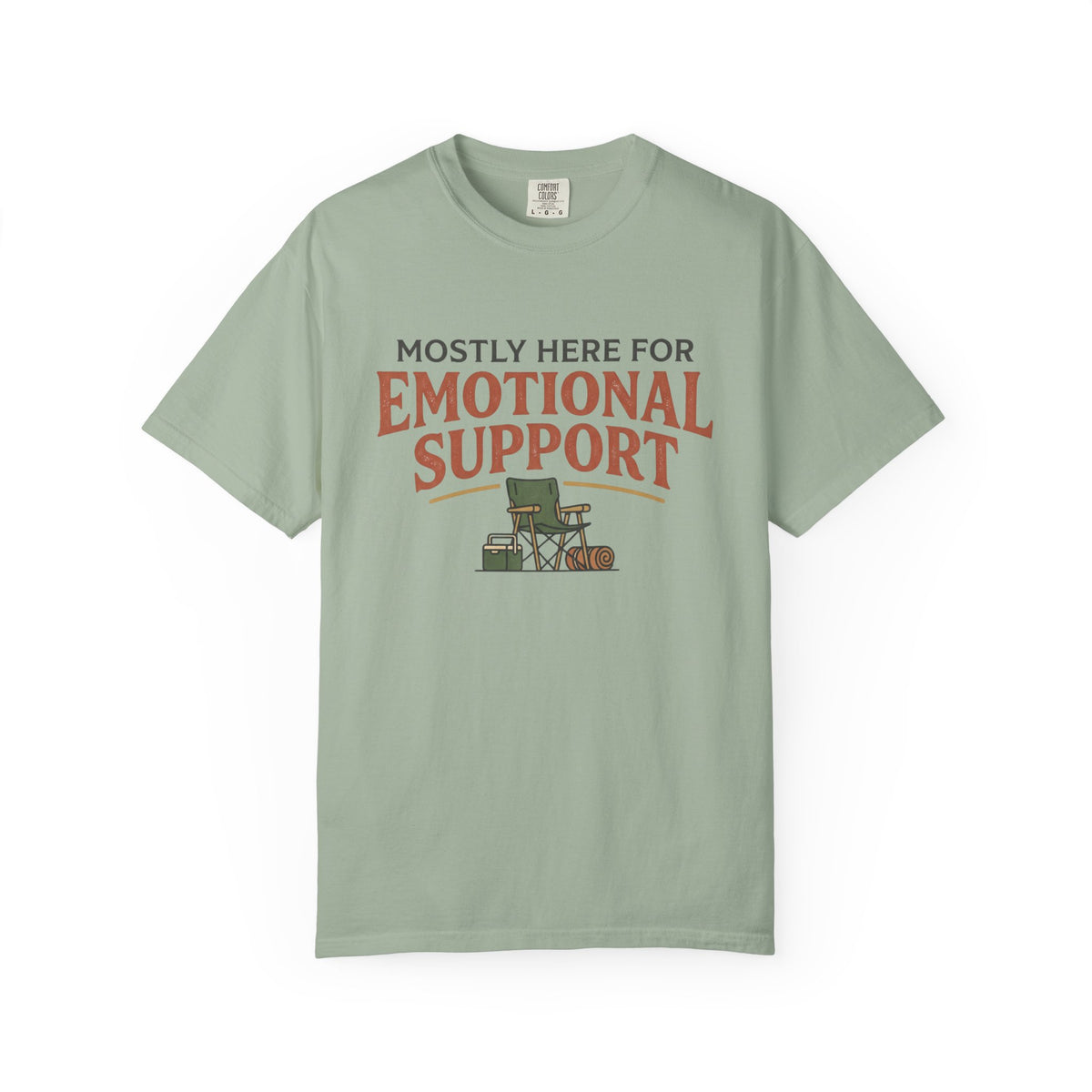 Mostly Here For Emotional Support Illustrated T-shirt