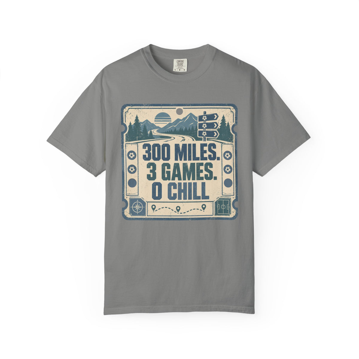 300 Miles. 3 Games. 0 Chill Illustrated T-shirt