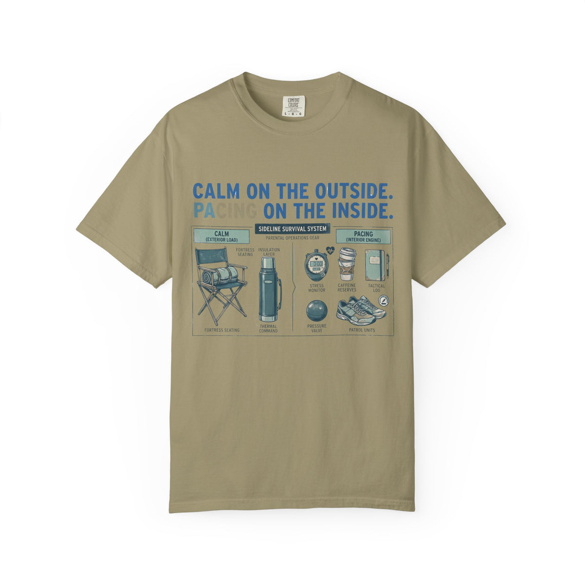 Calm On The Outside. Pacing On The Inside. Field Guide T-shirt
