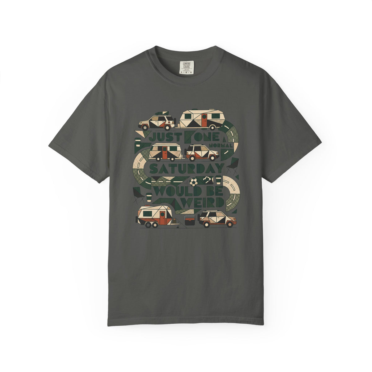 Just One Normal Saturday Would Be Weird Illustrated T-shirt