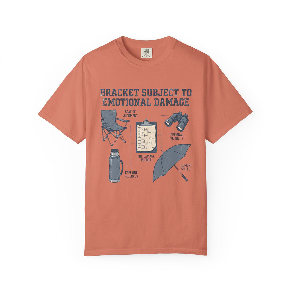 Bracket Subject To Emotional Damage. Field Guide T-shirt