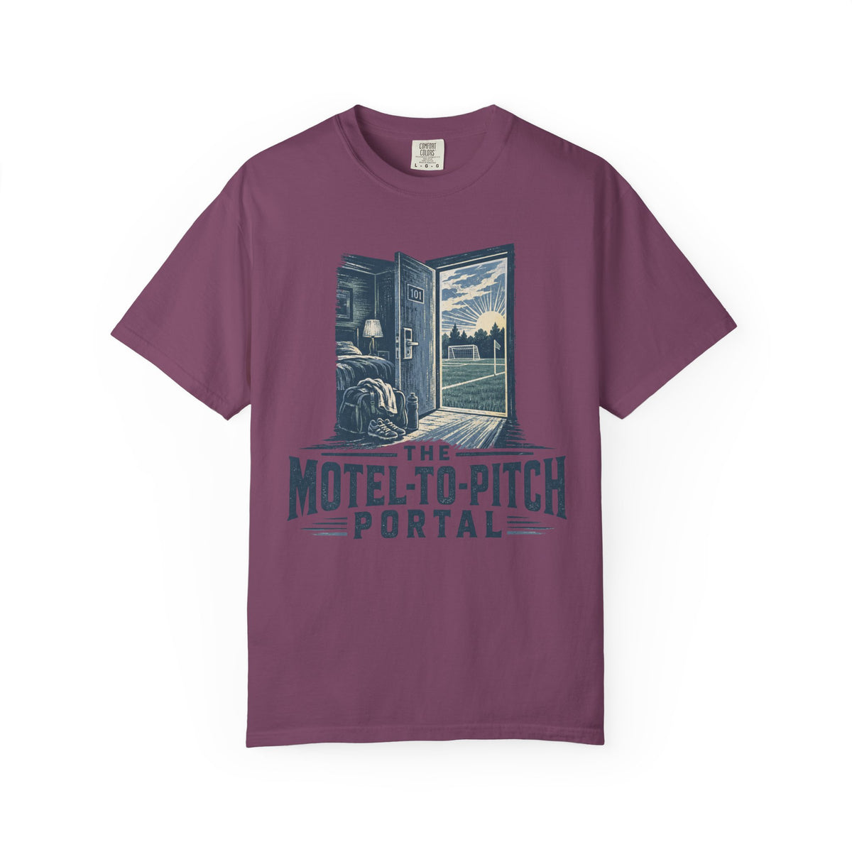 The Motel-To-Pitch Portal Illustrated T-shirt