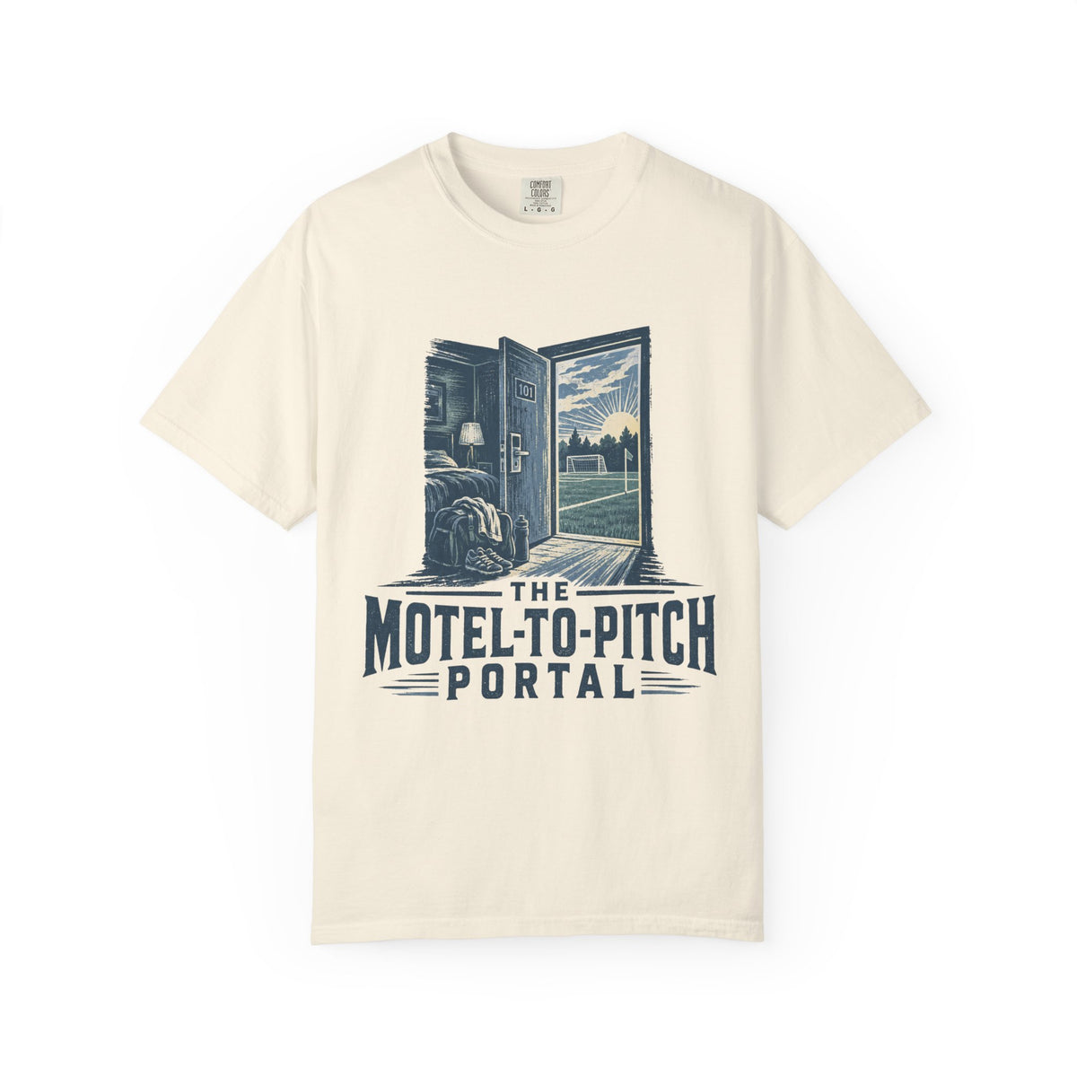 The Motel-To-Pitch Portal Illustrated T-shirt