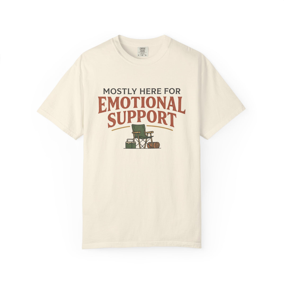 Mostly Here For Emotional Support Illustrated T-shirt