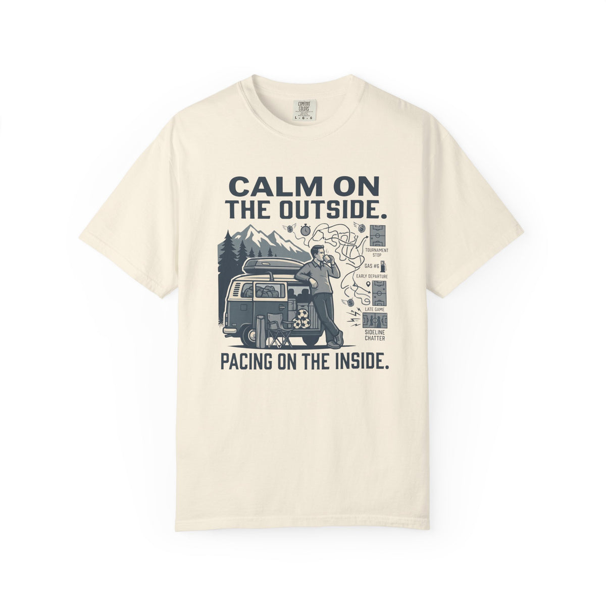 Calm On The Outside. Pacing On The Inside. Illustrated T-shirt
