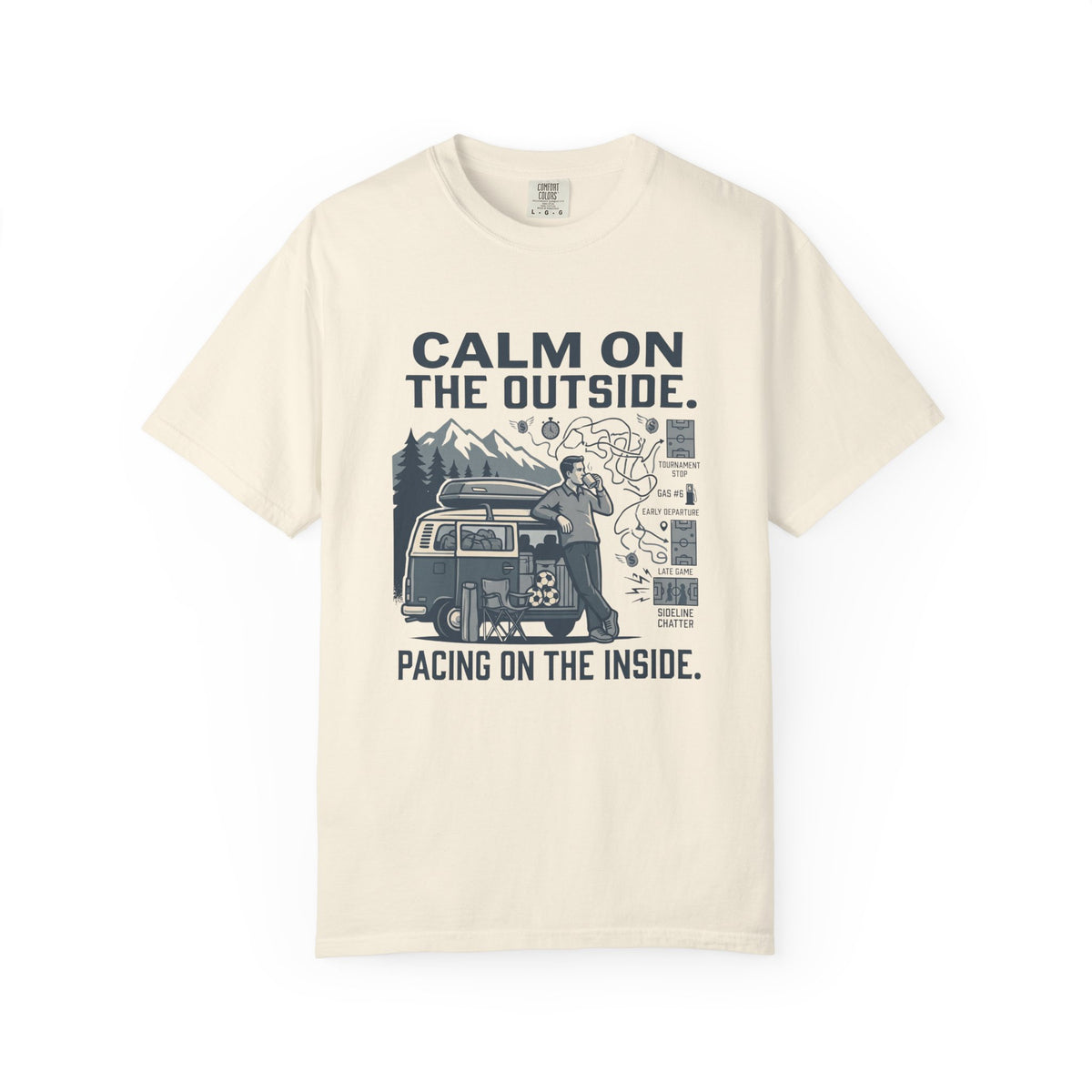 Calm On The Outside. Pacing On The Inside. Illustrated T-shirt