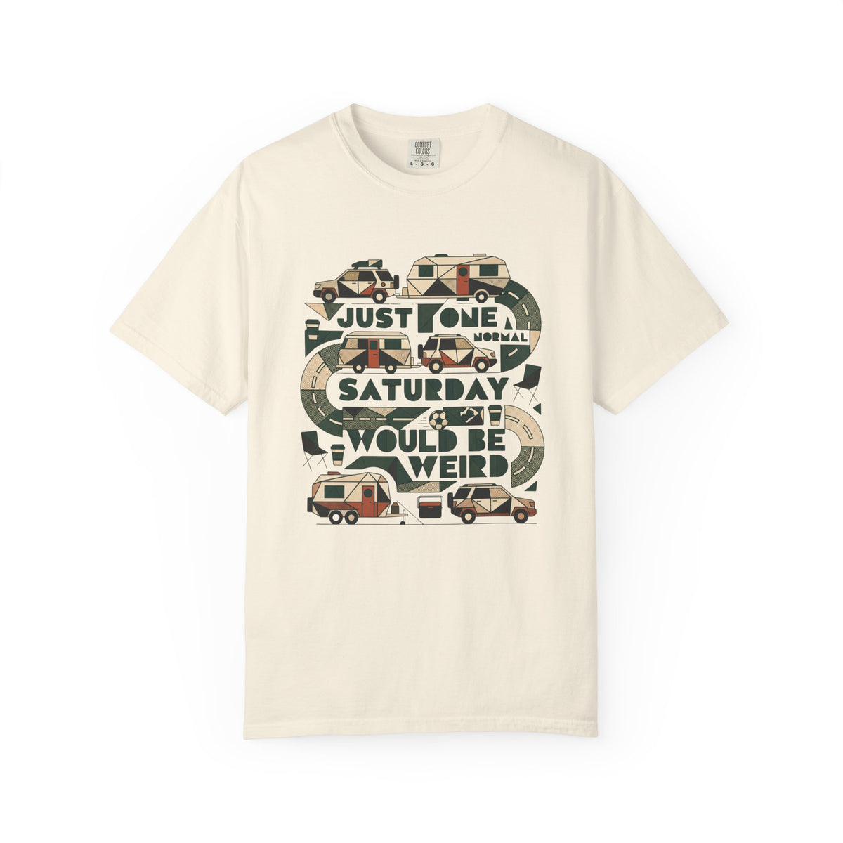Just One Normal Saturday Would Be Weird Illustrated T-shirt