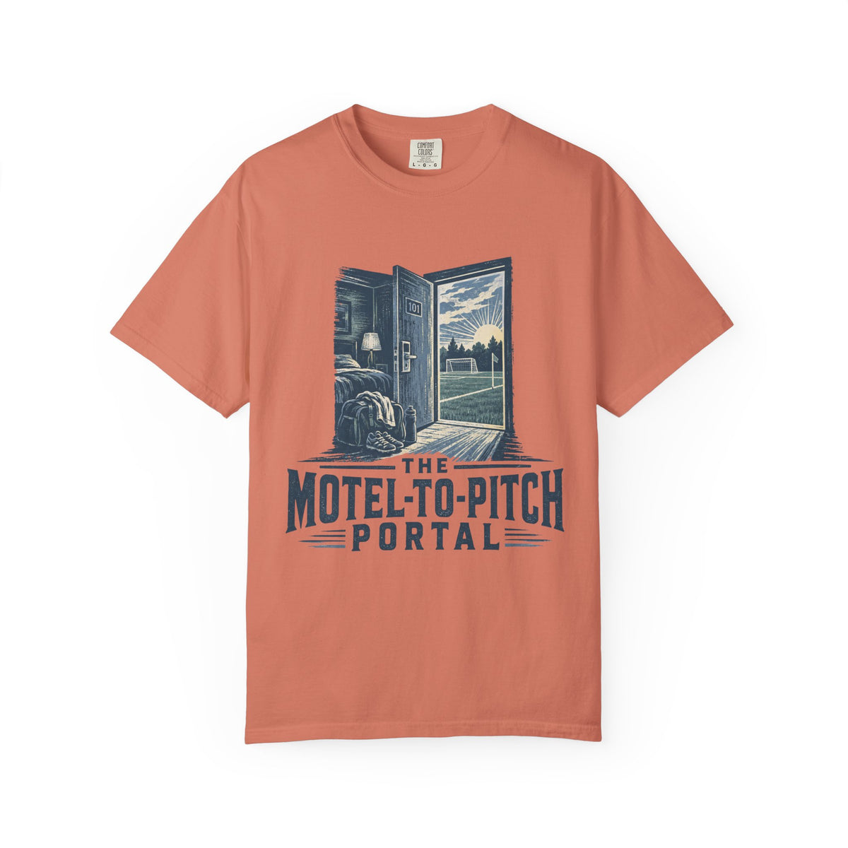 The Motel-To-Pitch Portal Illustrated T-shirt
