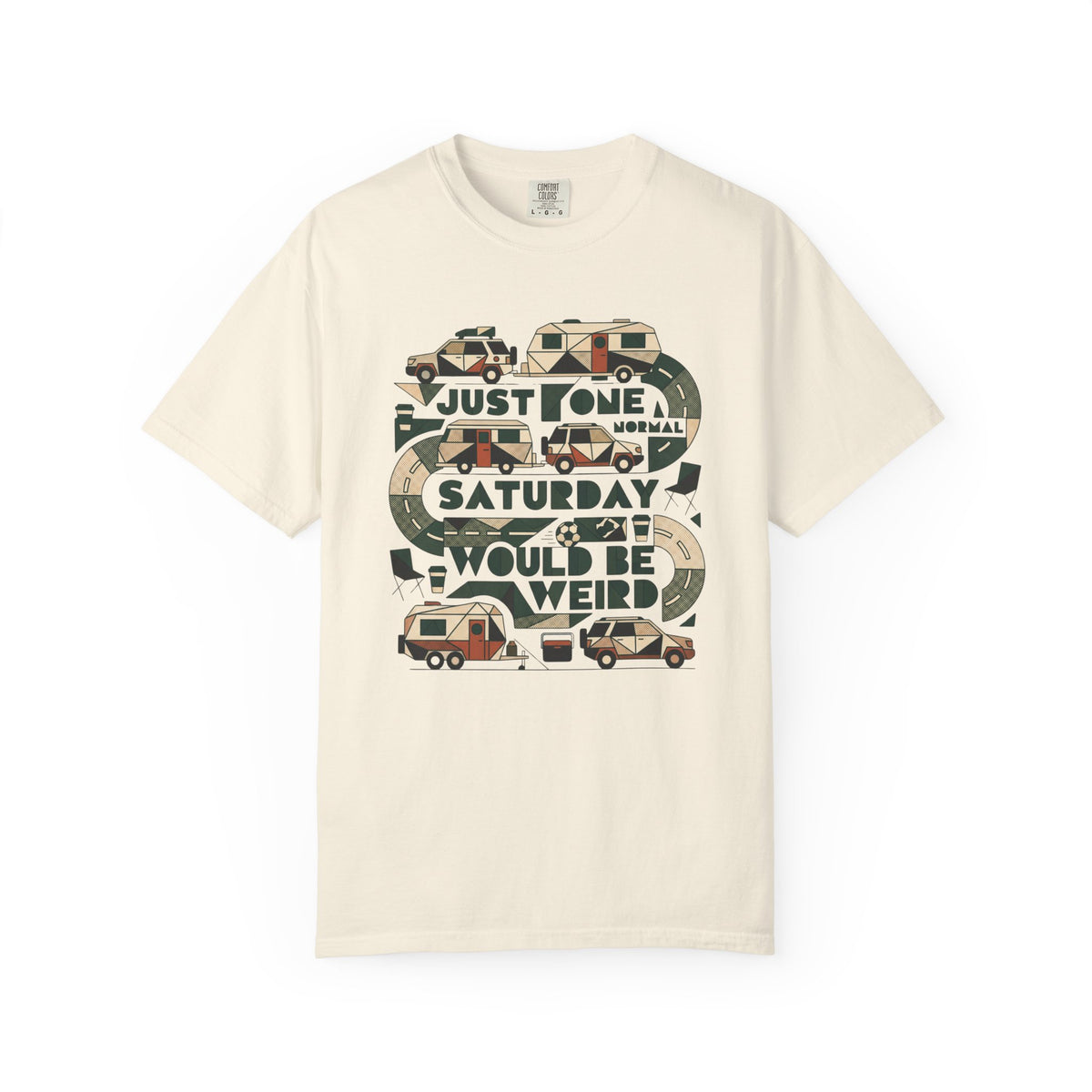Just One Normal Saturday Would Be Weird Illustrated T-shirt