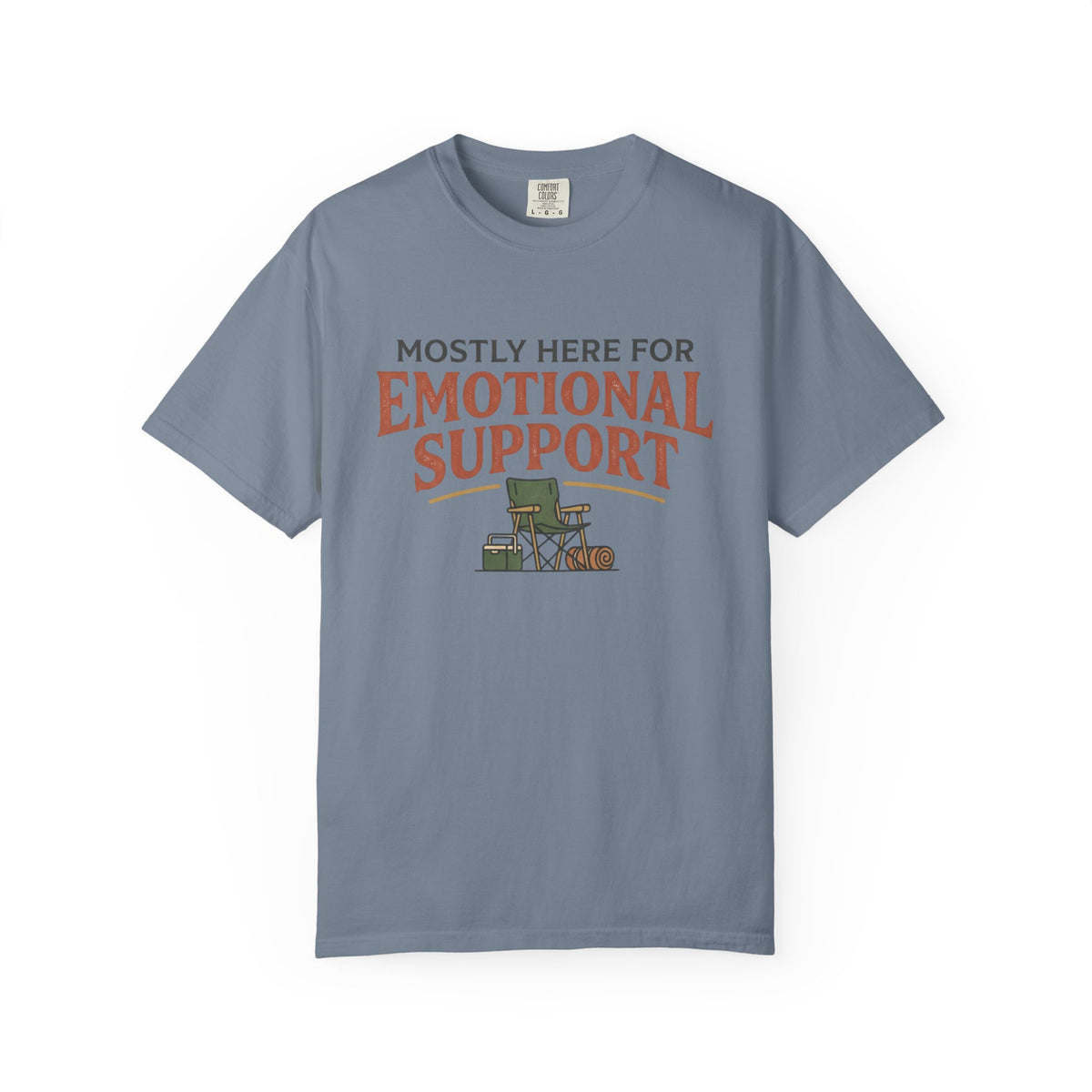 Mostly Here For Emotional Support Illustrated T-shirt