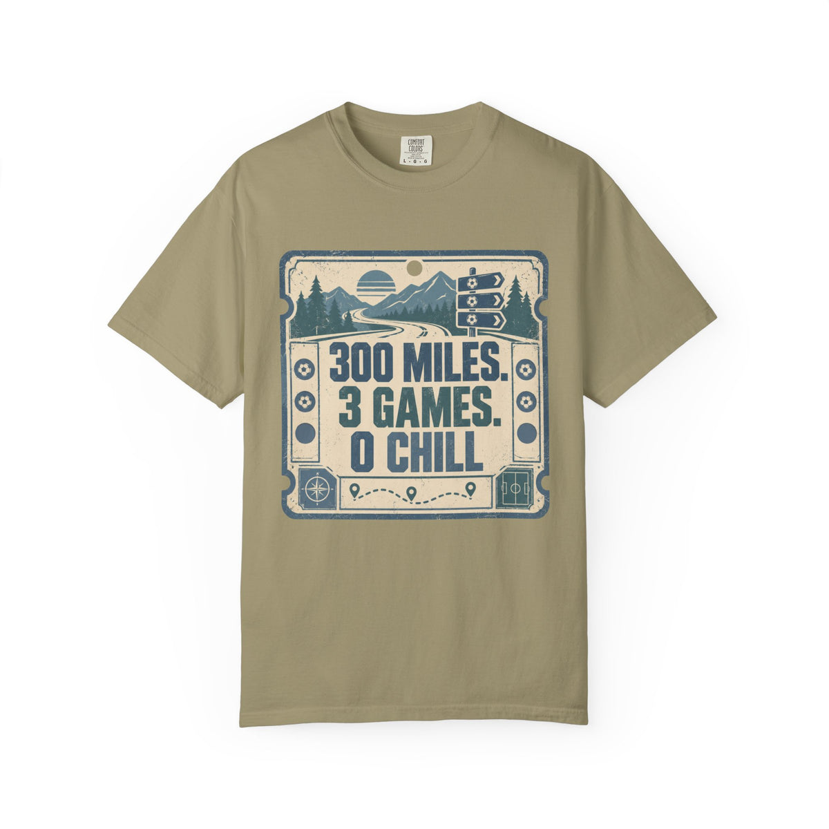 300 Miles. 3 Games. 0 Chill Illustrated T-shirt