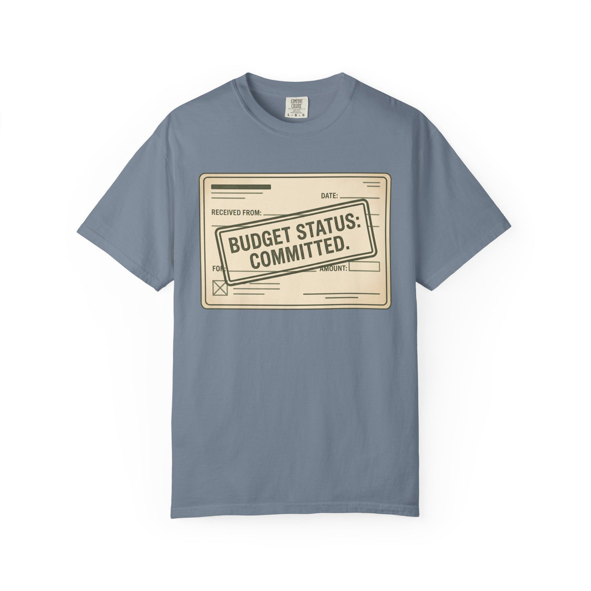 Budget Status: Committed. Illustrated T-shirt