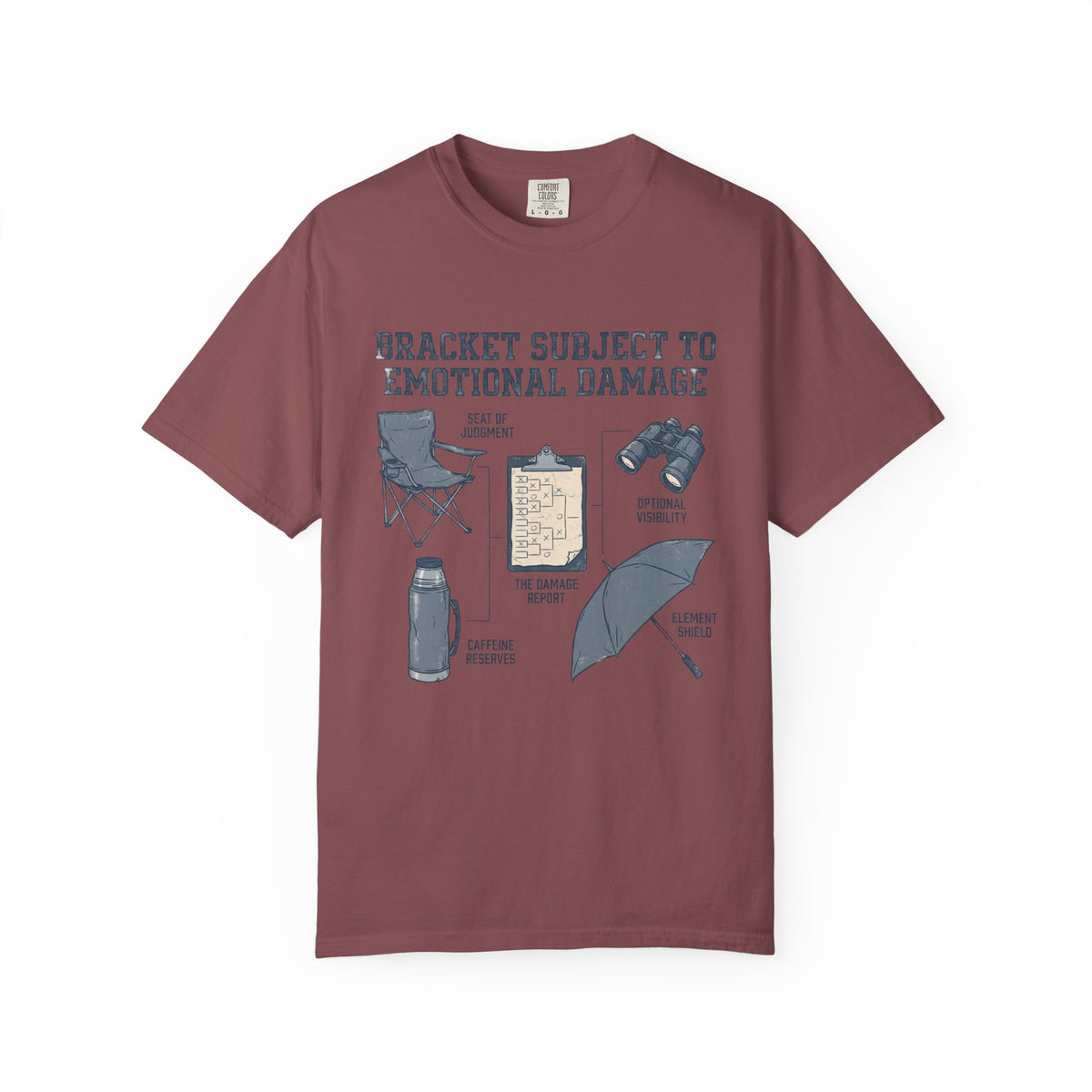 Bracket Subject To Emotional Damage. Field Guide T-shirt