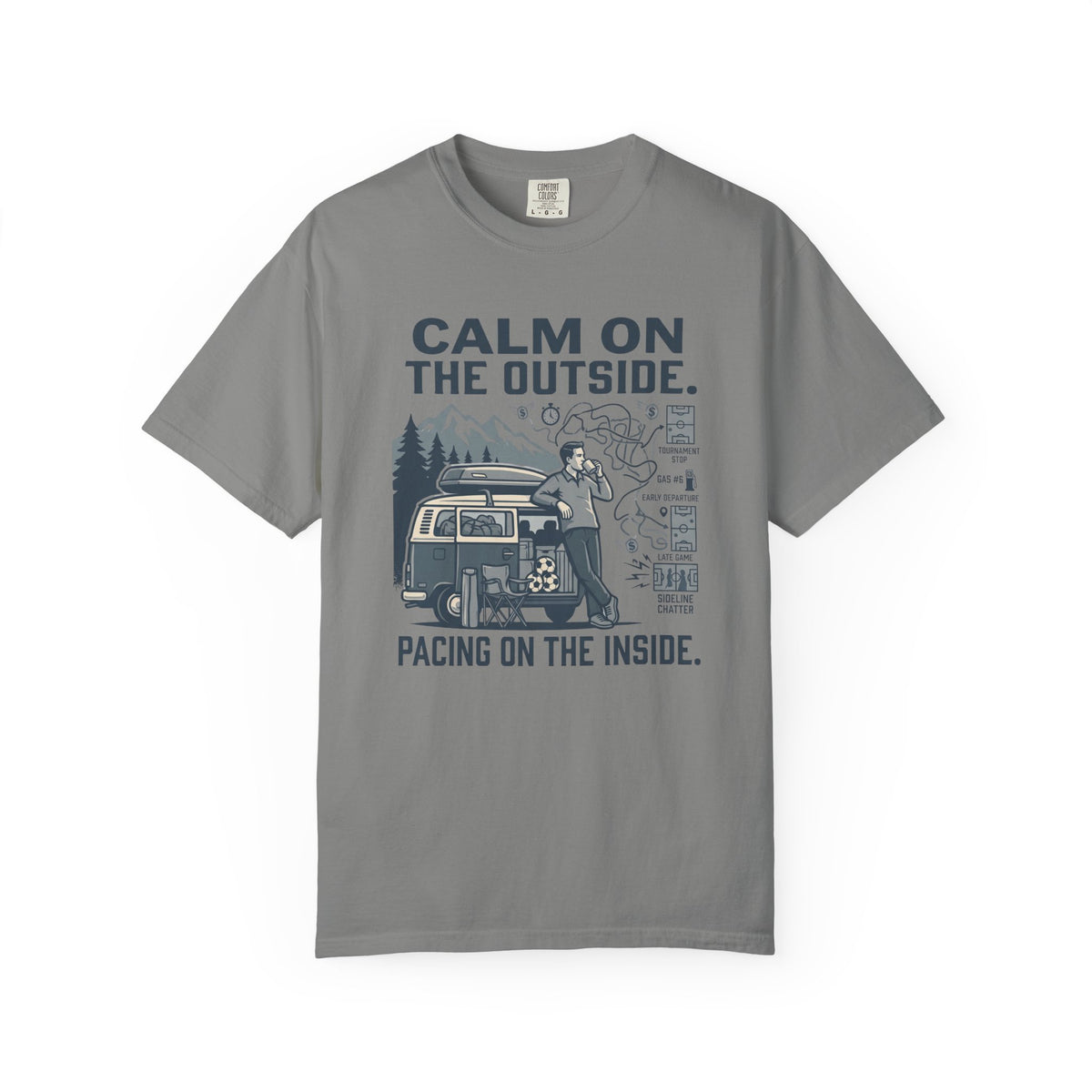Calm On The Outside. Pacing On The Inside. Illustrated T-shirt