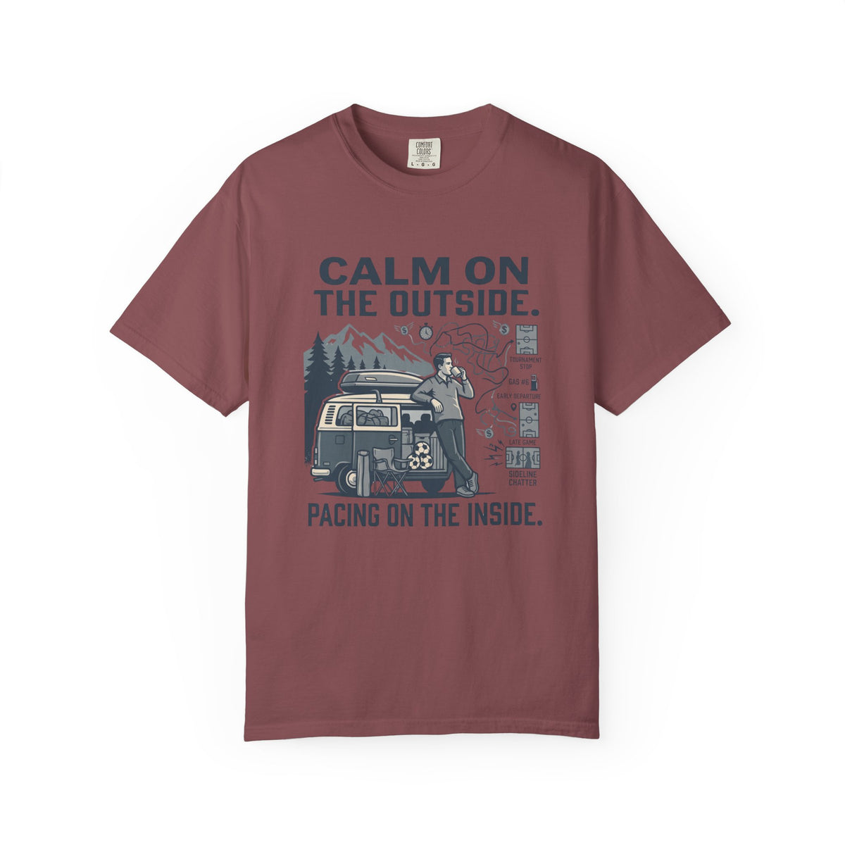 Calm On The Outside. Pacing On The Inside. Illustrated T-shirt