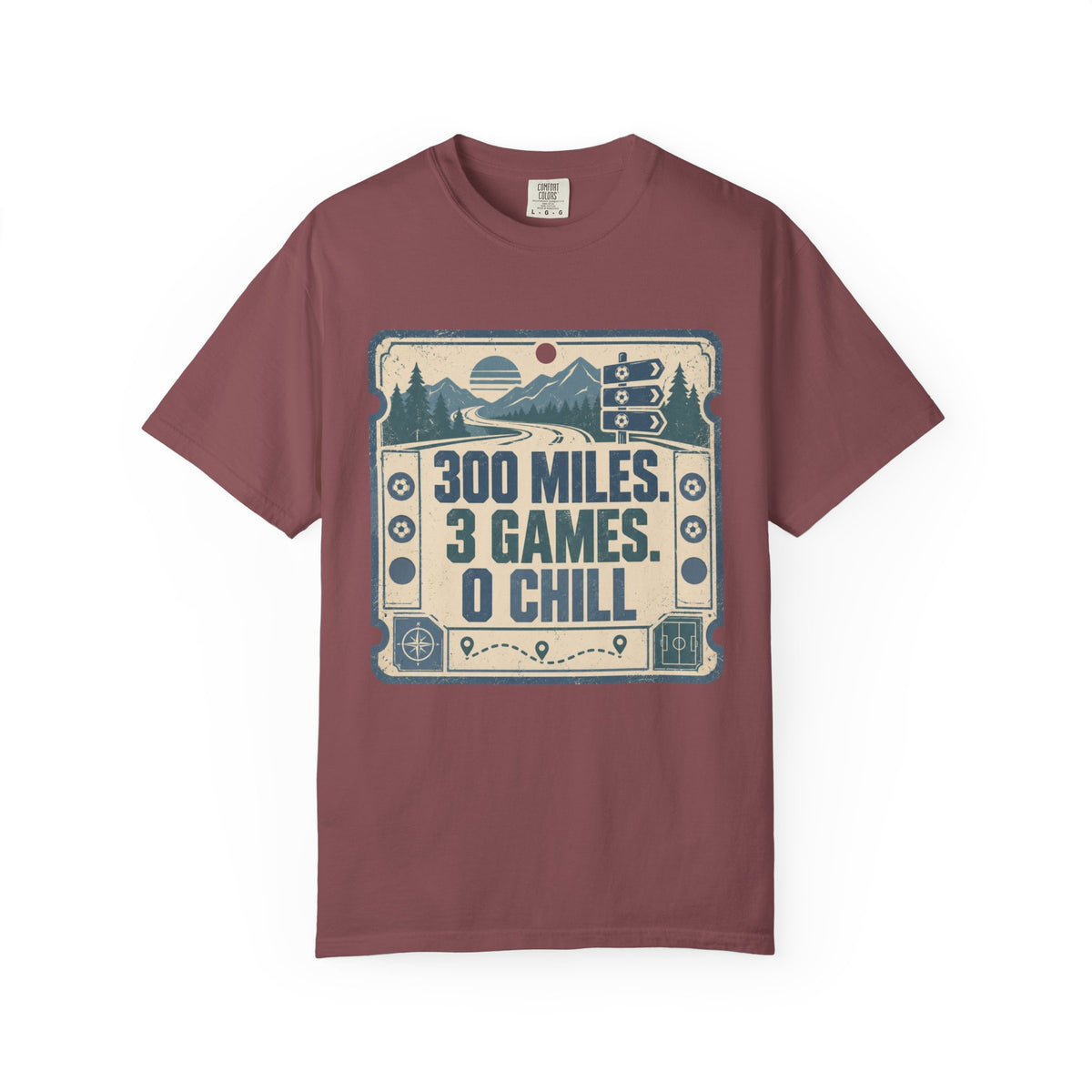 300 Miles. 3 Games. 0 Chill Illustrated T-shirt
