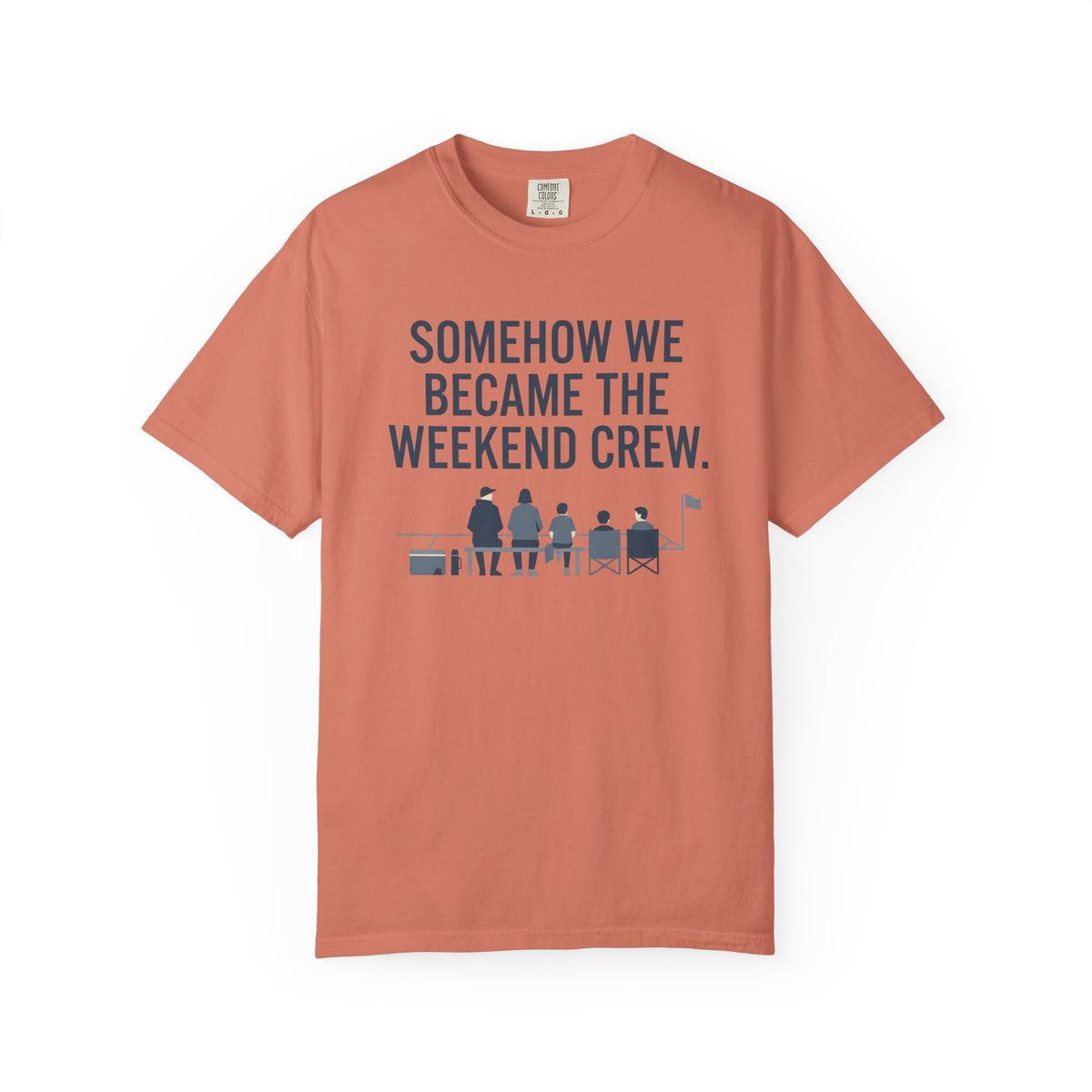 Somehow We Became The Weekend Crew. Illustrated T-shirt