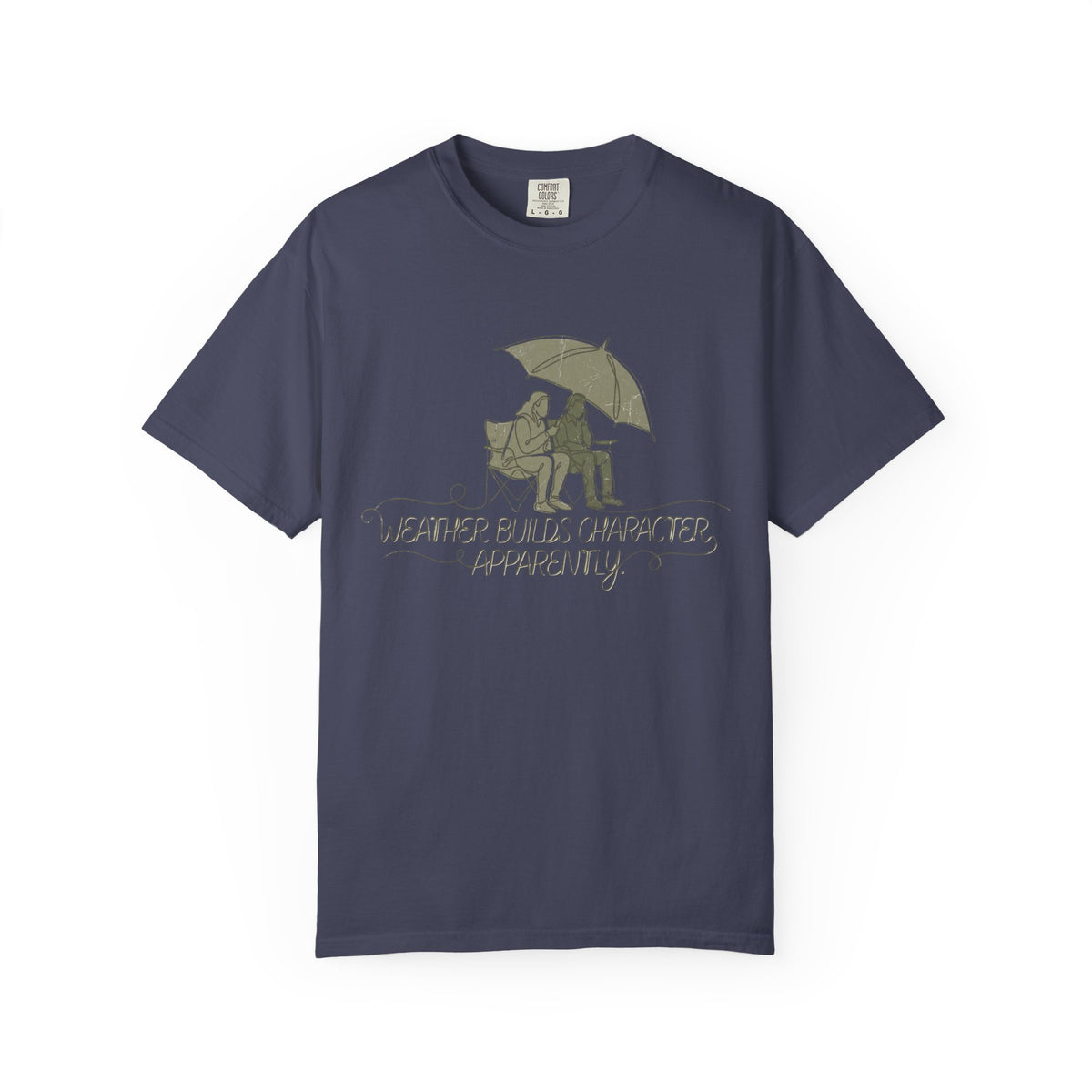 Weather Builds Character. Apparently. Illustrated T-shirt