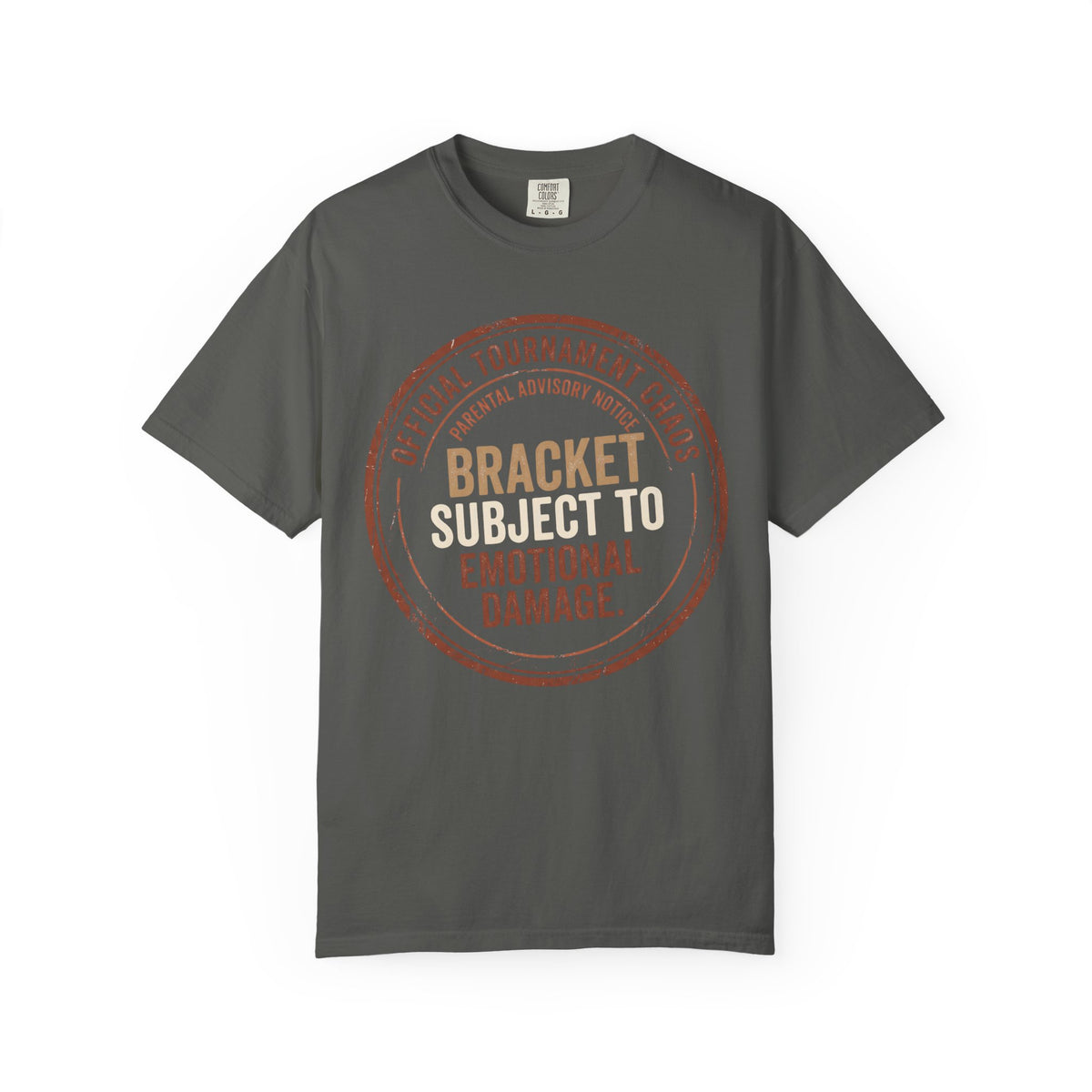 Bracket Subject To Emotional Damage. Typography T-shirt