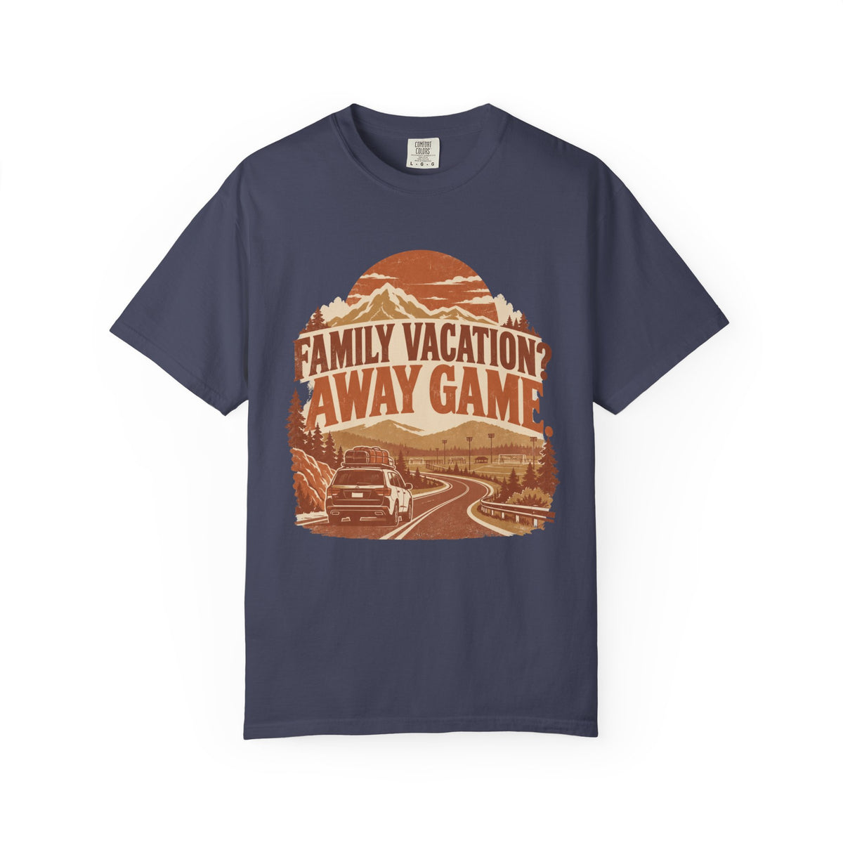 Family Vacation? Away Game. Illustrated T-shirt