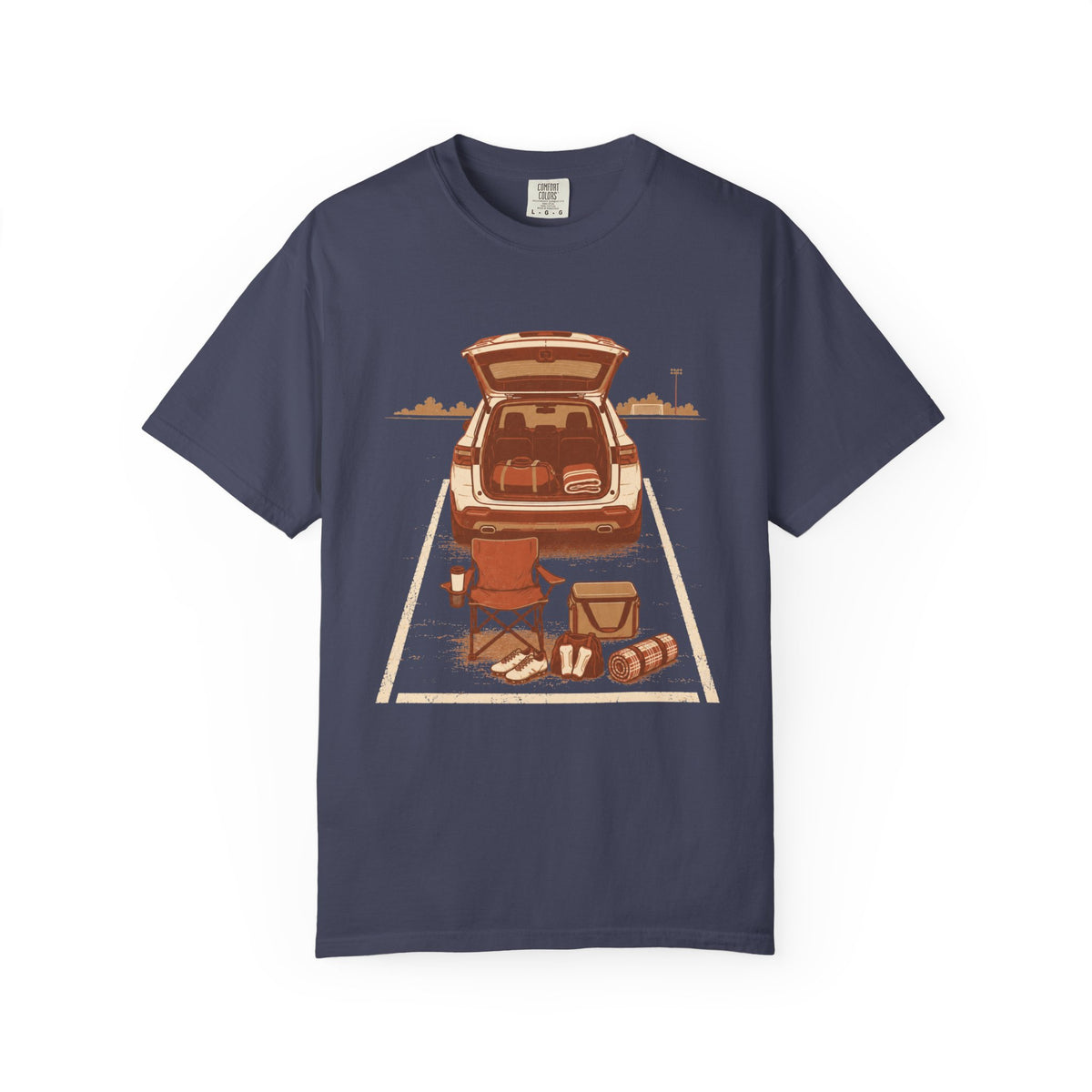 Parking Lot Base Camp Art Graphic T-shirt