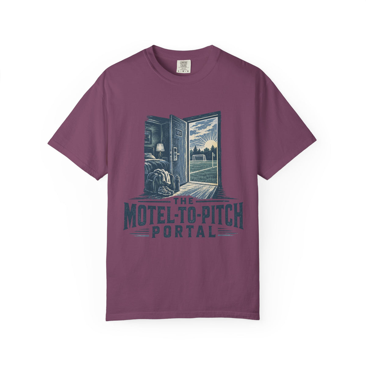 The Motel-To-Pitch Portal Illustrated T-shirt