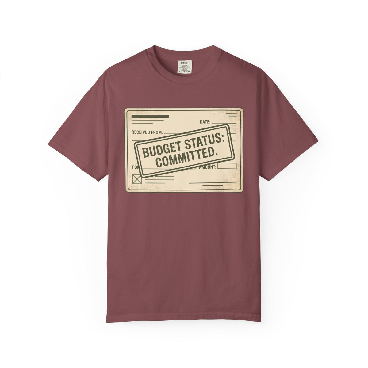 Budget Status: Committed. Illustrated T-shirt