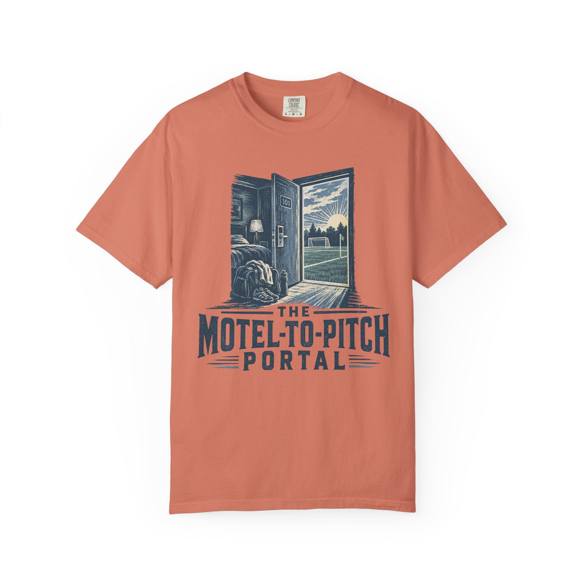The Motel-To-Pitch Portal Illustrated T-shirt