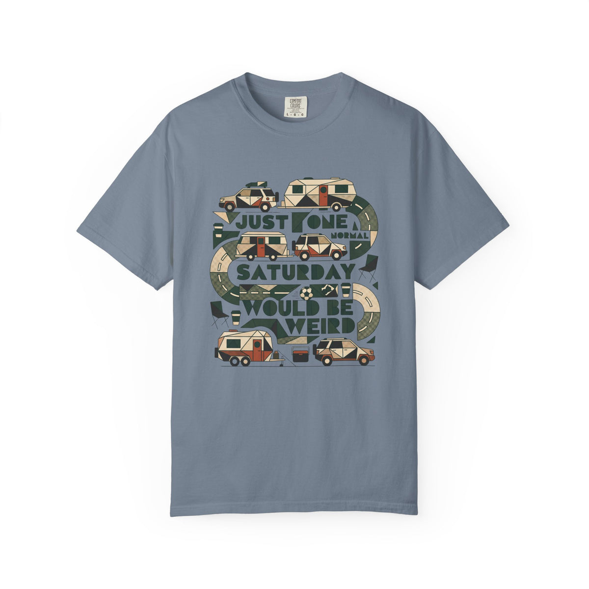 Just One Normal Saturday Would Be Weird Illustrated T-shirt