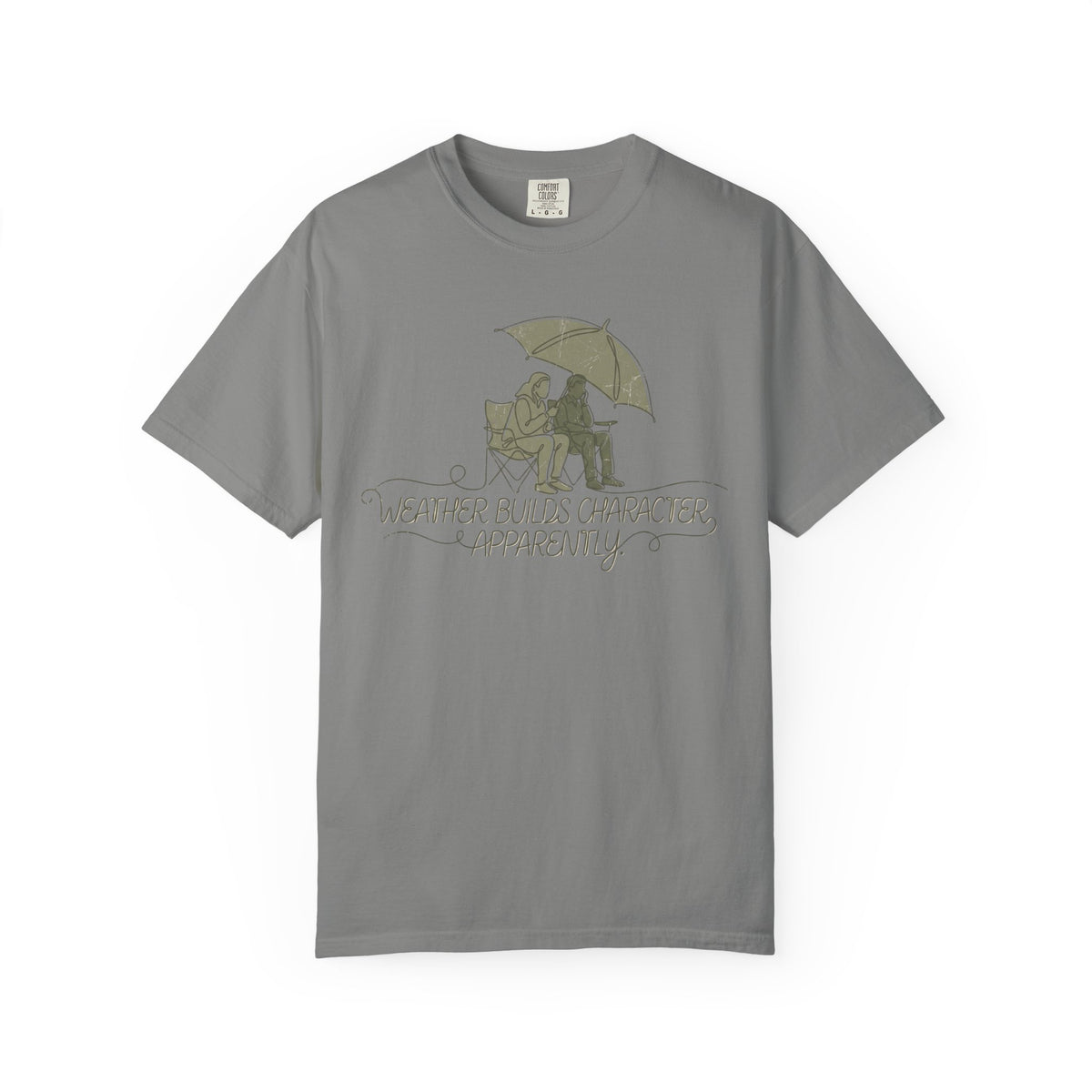 Weather Builds Character. Apparently. Illustrated T-shirt