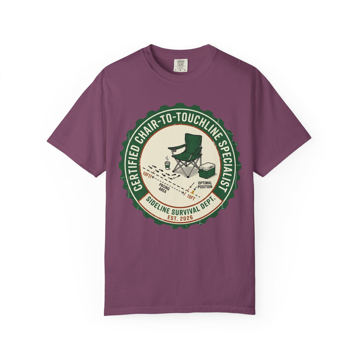 Certified Chair-To-Touchline Specialist Art Graphic T-shirt